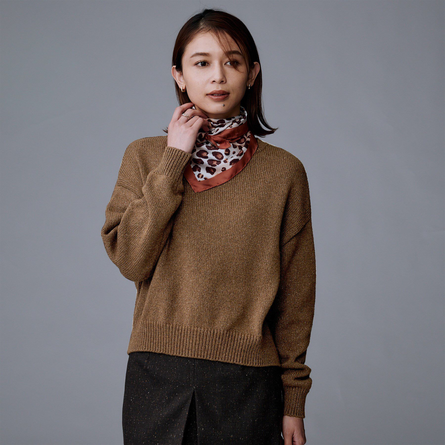 UNTITLED「【セットアップ可/ゆったり】ウール混ラメニット」|ニット・セーター|