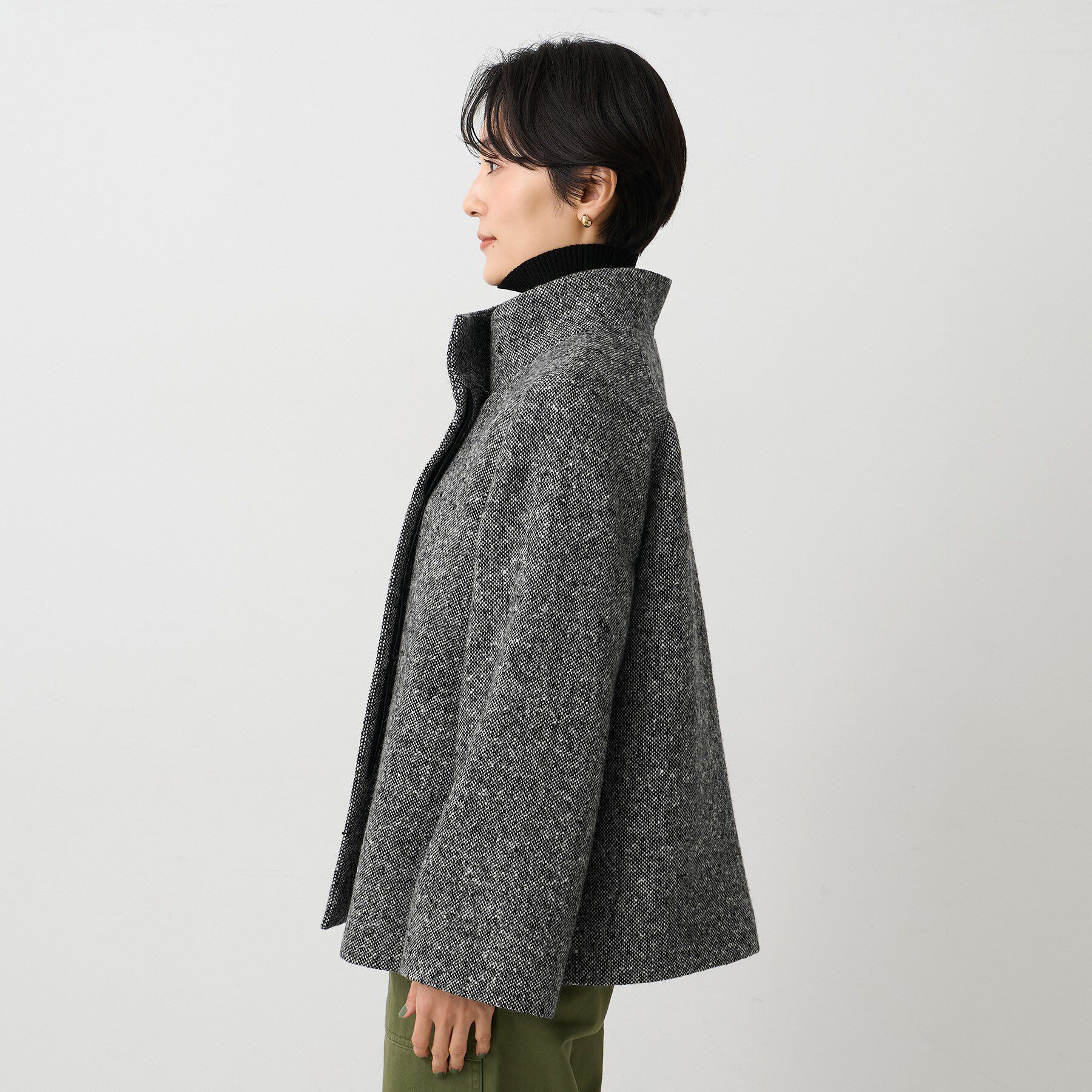 UNTITLED「【スタンドカラー/オンオフ使える】クラシカルツイードコート」|その他|