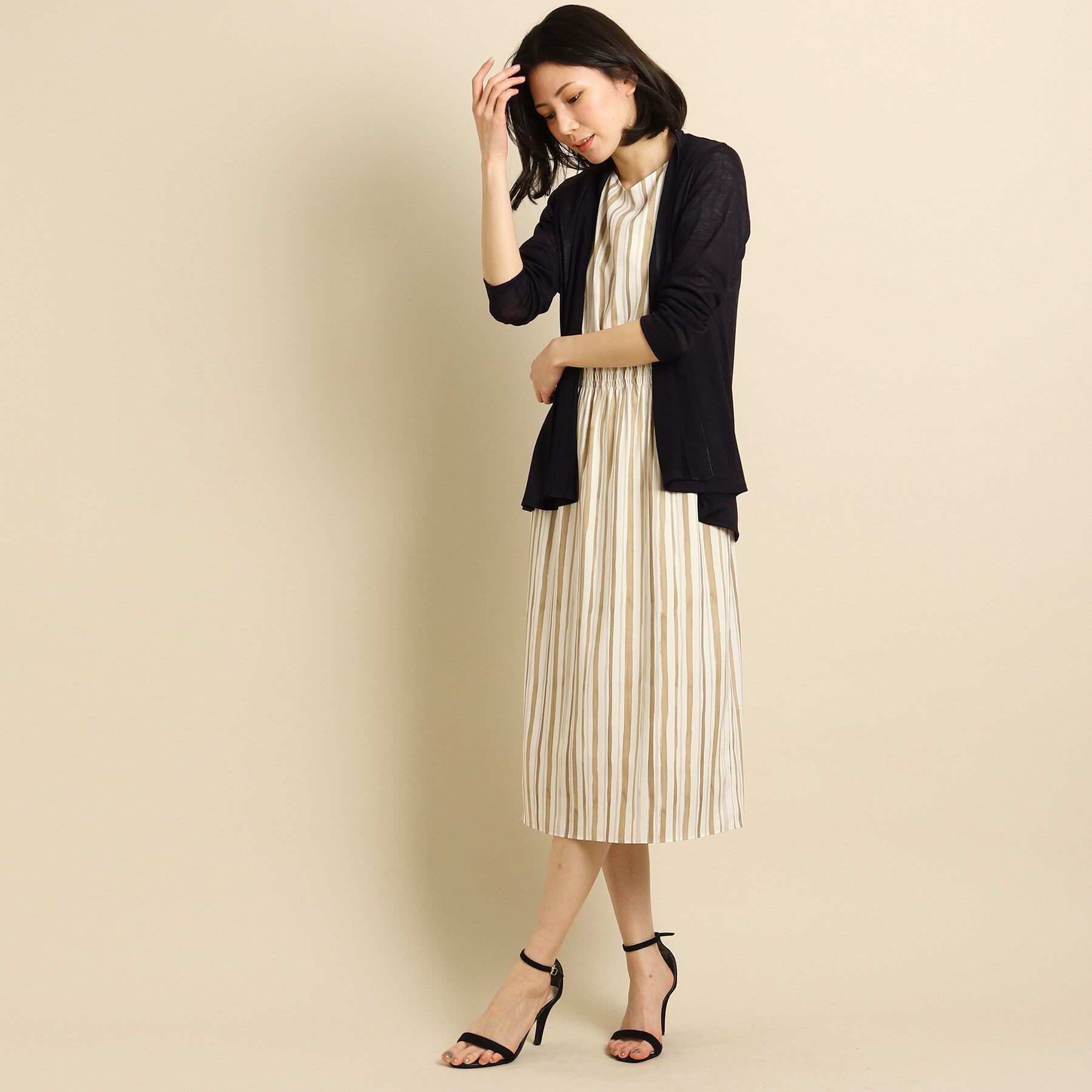 COUP DE CHANCE「【日本製/洗える】着流しジャージカーディガン」|カーディガン|