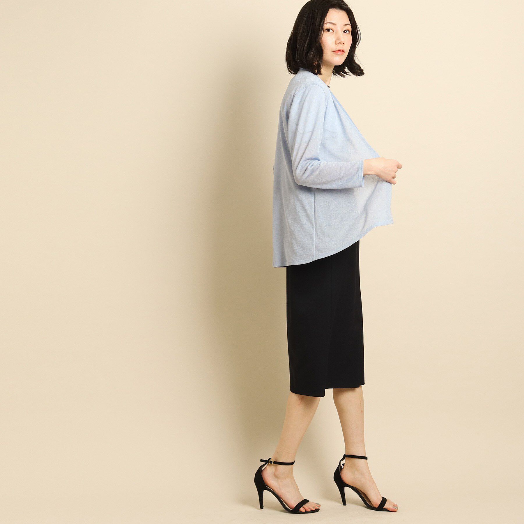 COUP DE CHANCE「【日本製/洗える】着流しジャージカーディガン」|カーディガン|