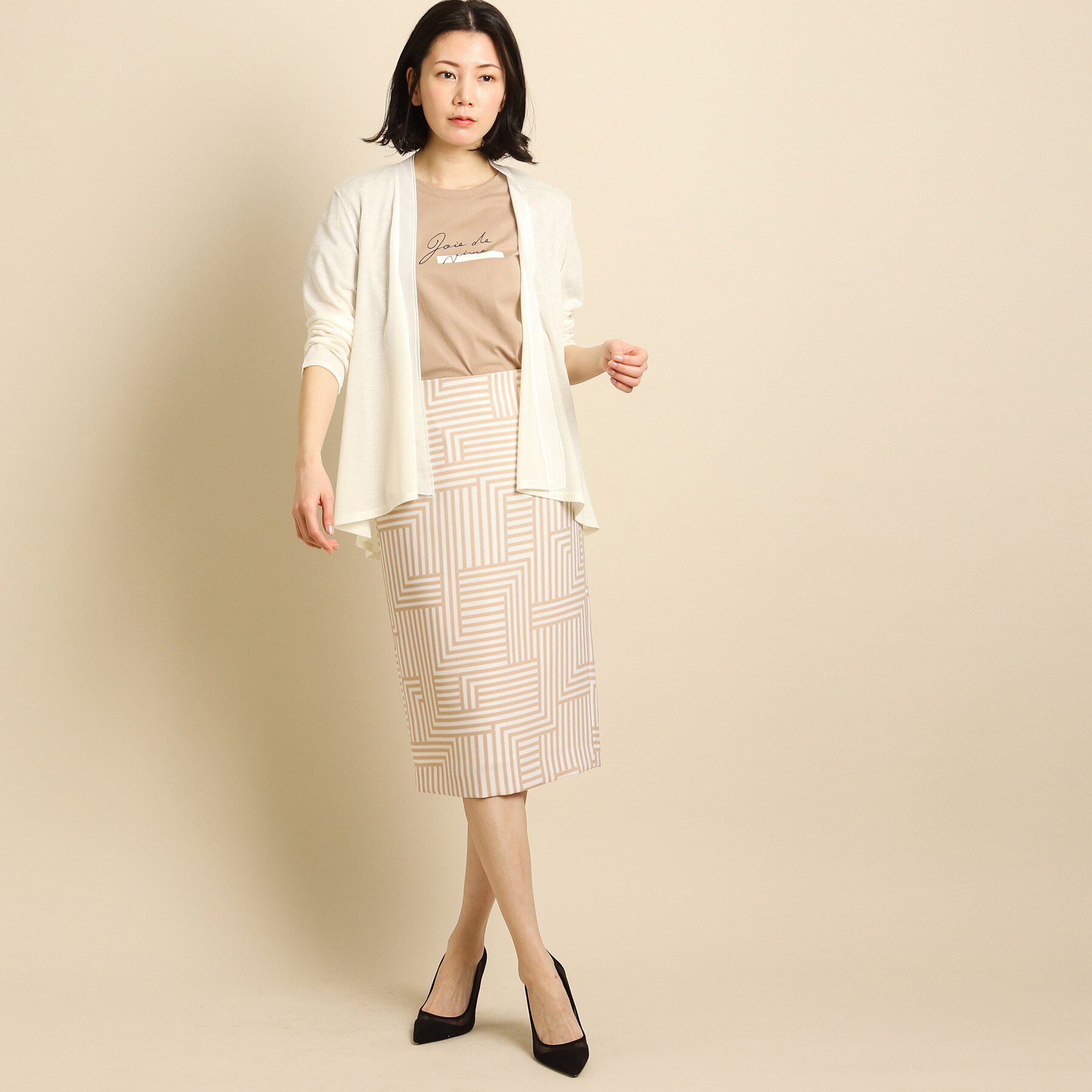 COUP DE CHANCE「【日本製/洗える】着流しジャージカーディガン」|カーディガン|