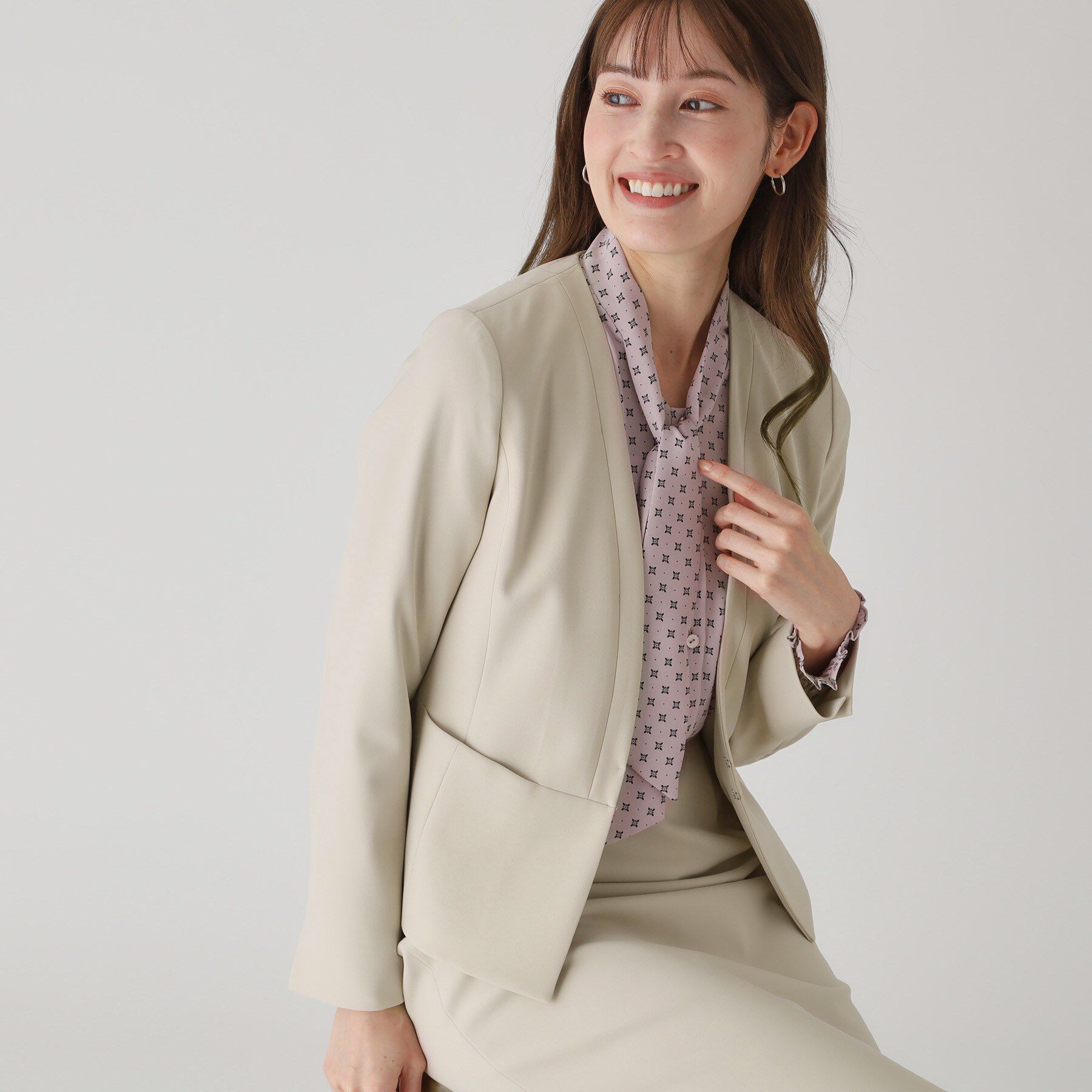 COUP DE CHANCE「【洗える／日本製】ノーカラージャケット」|ノーカラージャケット|