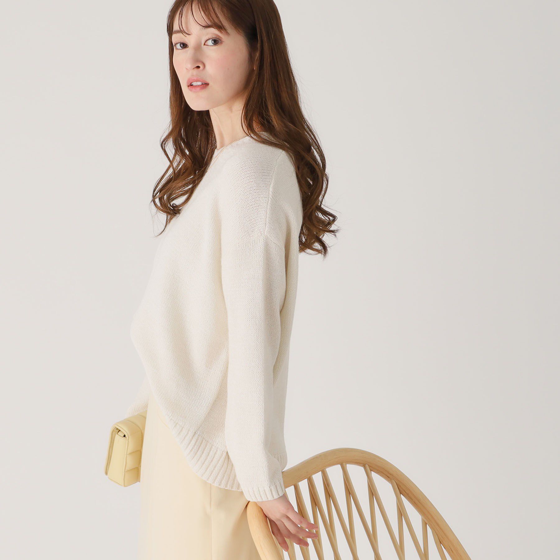 COUP DE CHANCE「【洗える／日本製】ニットプルオーバー」|ニット・セーター|オフホワイト(003