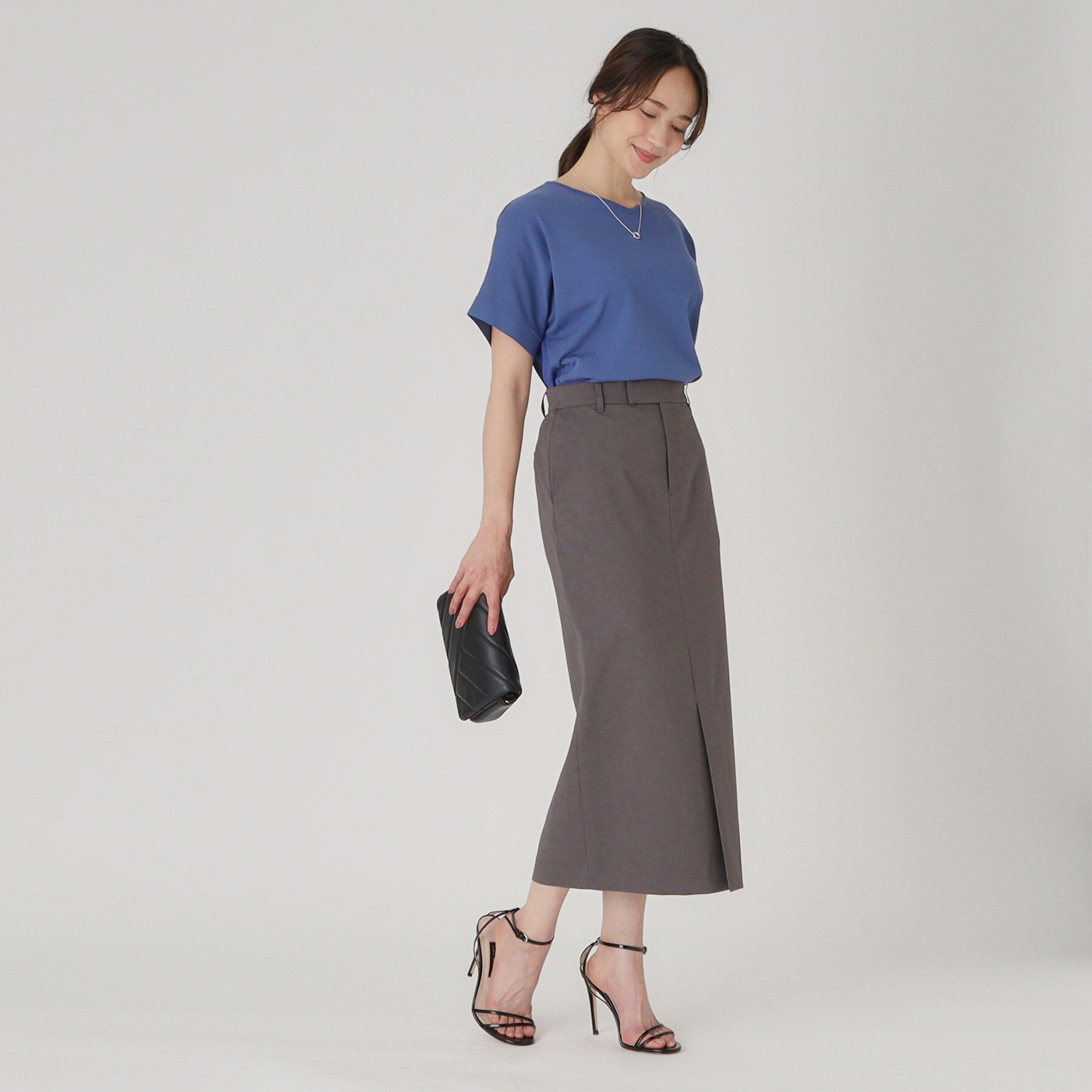 COUP DE CHANCE「【洗える／ヒップ丈】異素材組合せトップス」|ニット・セーター|