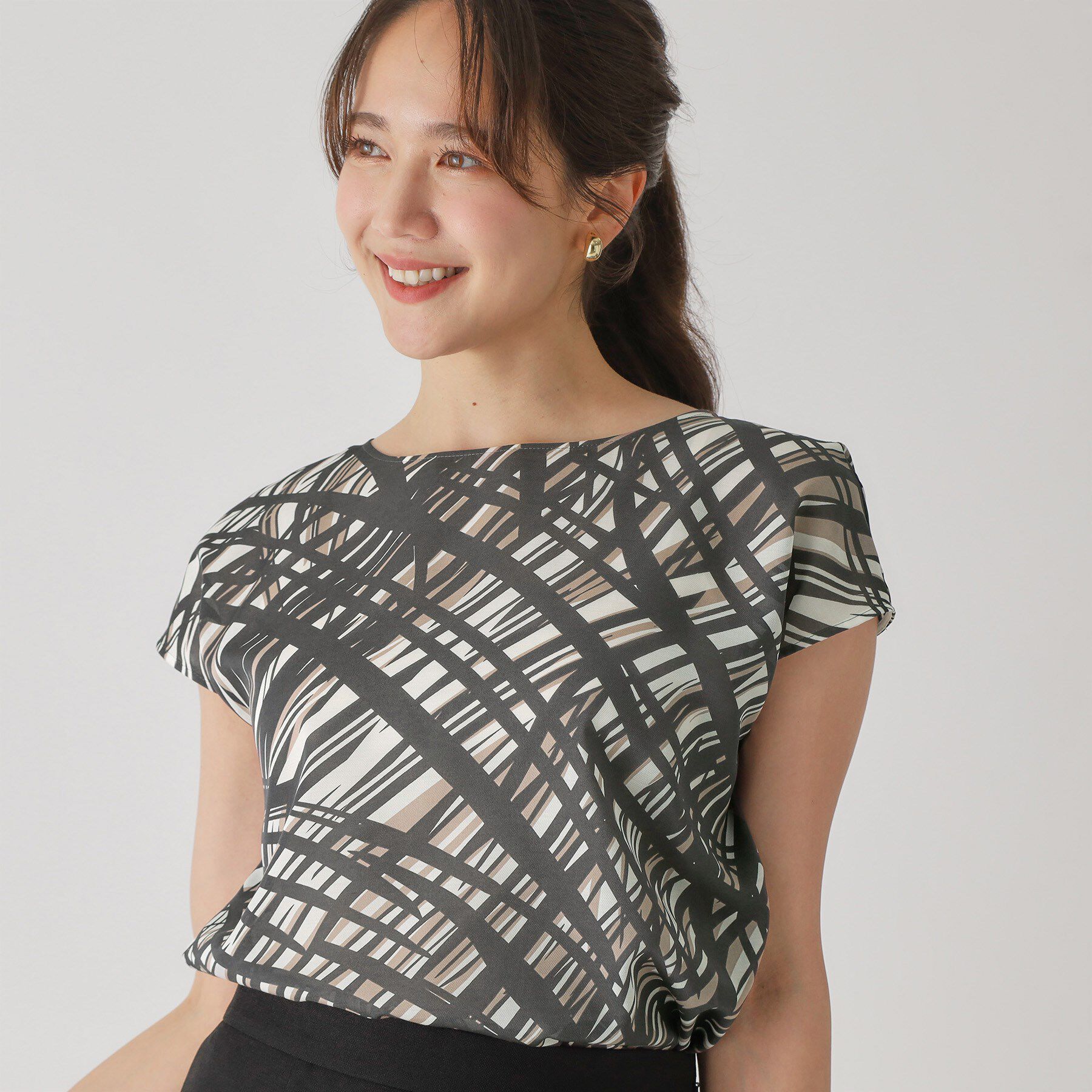 COUP DE CHANCE「【手洗い可／日本製】上品チェック柄のブラウス」|シャツ・ブラウス|スミクロ&times;ブラウン(