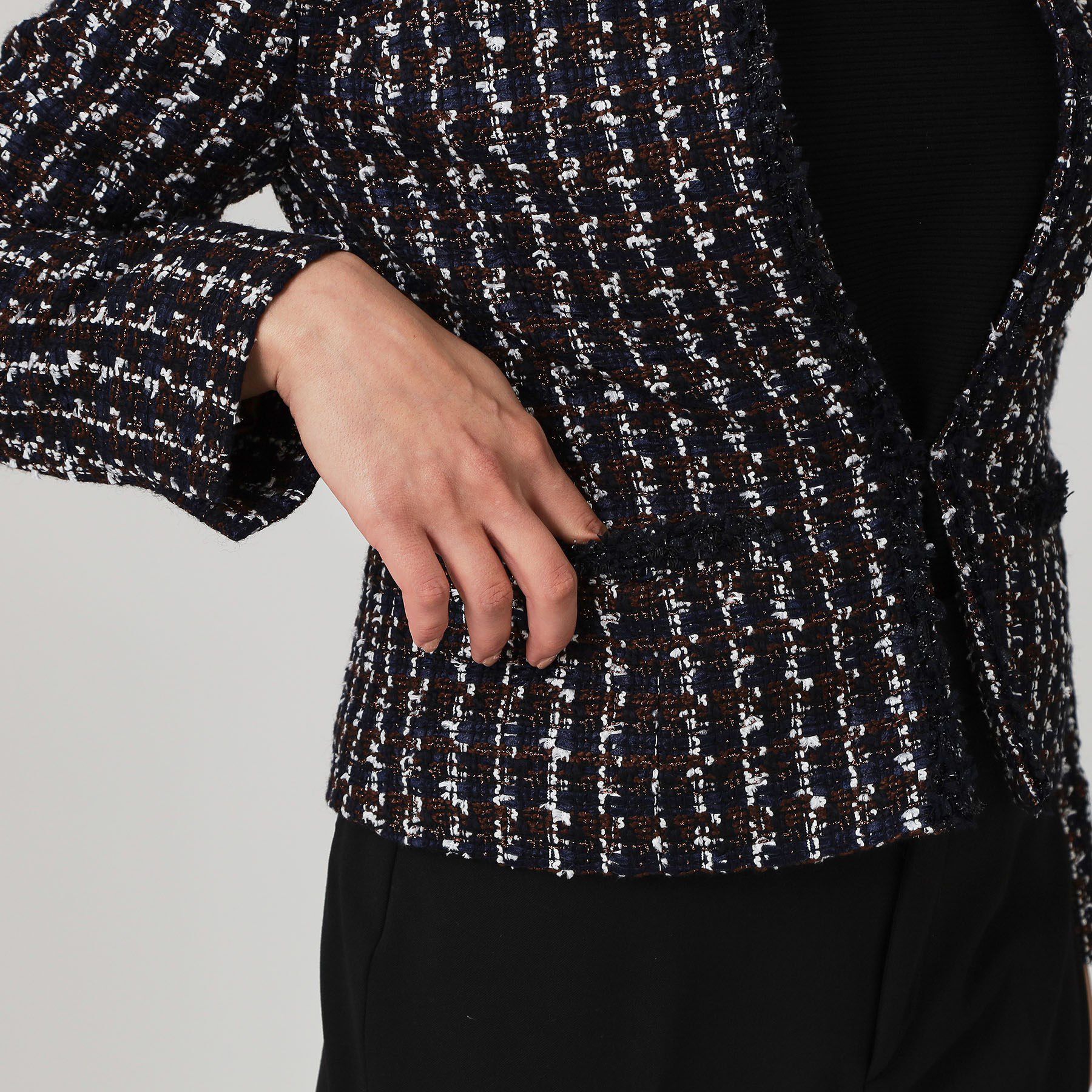 COUP DE CHANCE「【日本製／セットアップ可】ファンシーツィードのショート丈ジャケット」|ノーカラージャケット|