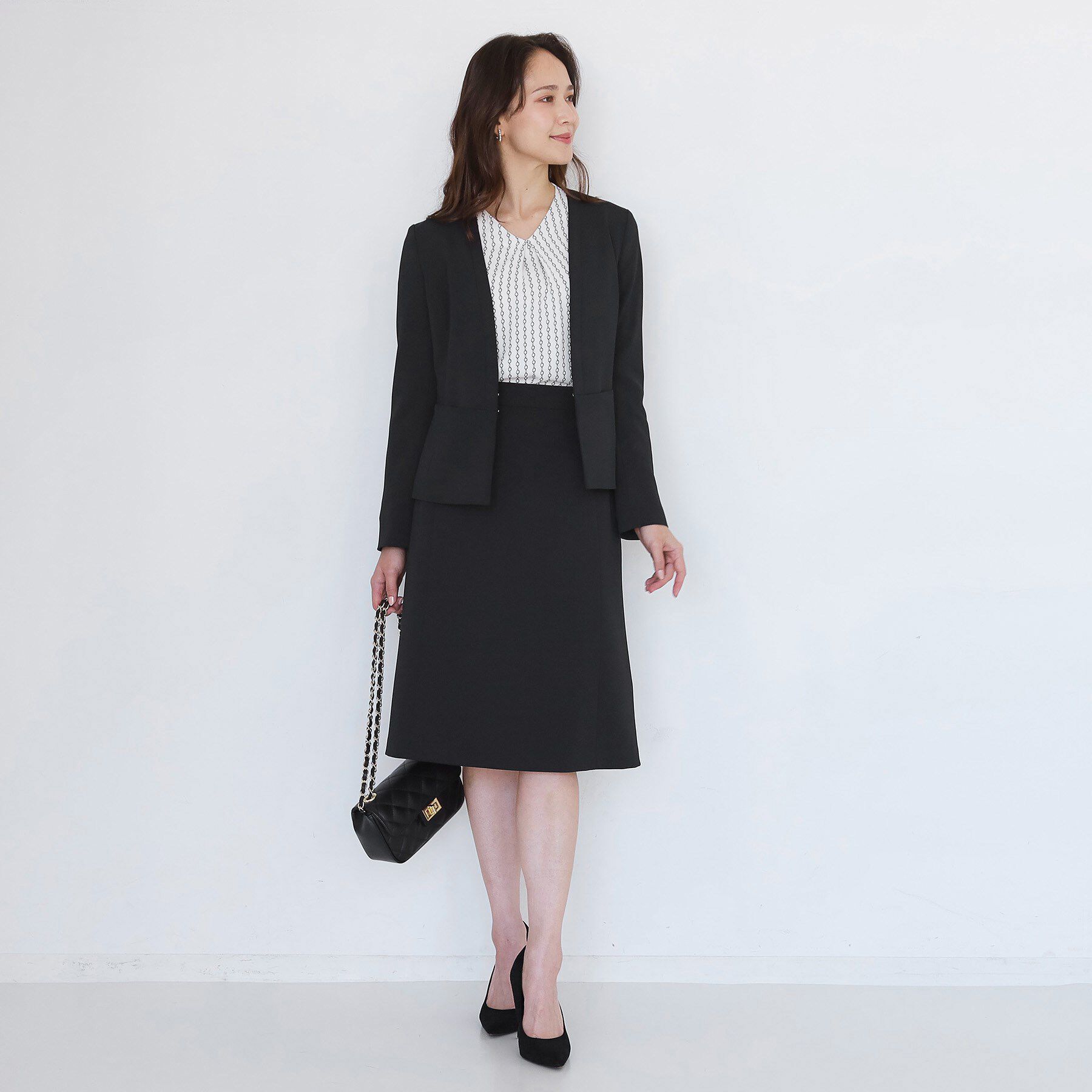 COUP DE CHANCE「【手洗い可／日本製／伸縮性／スーツ可】カラーレスジャケット」|ノーカラージャケット|