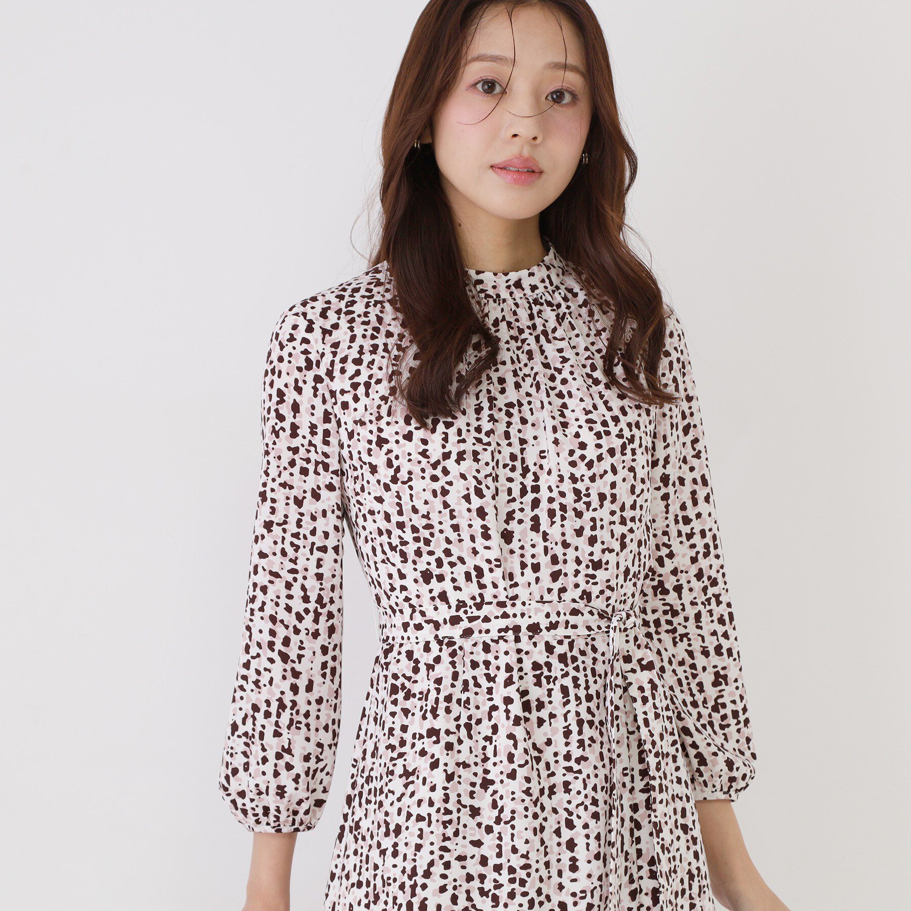 COUP DE CHANCE「【手洗い可／日本製】幾何柄エレガントワンピース」|ワンピース|