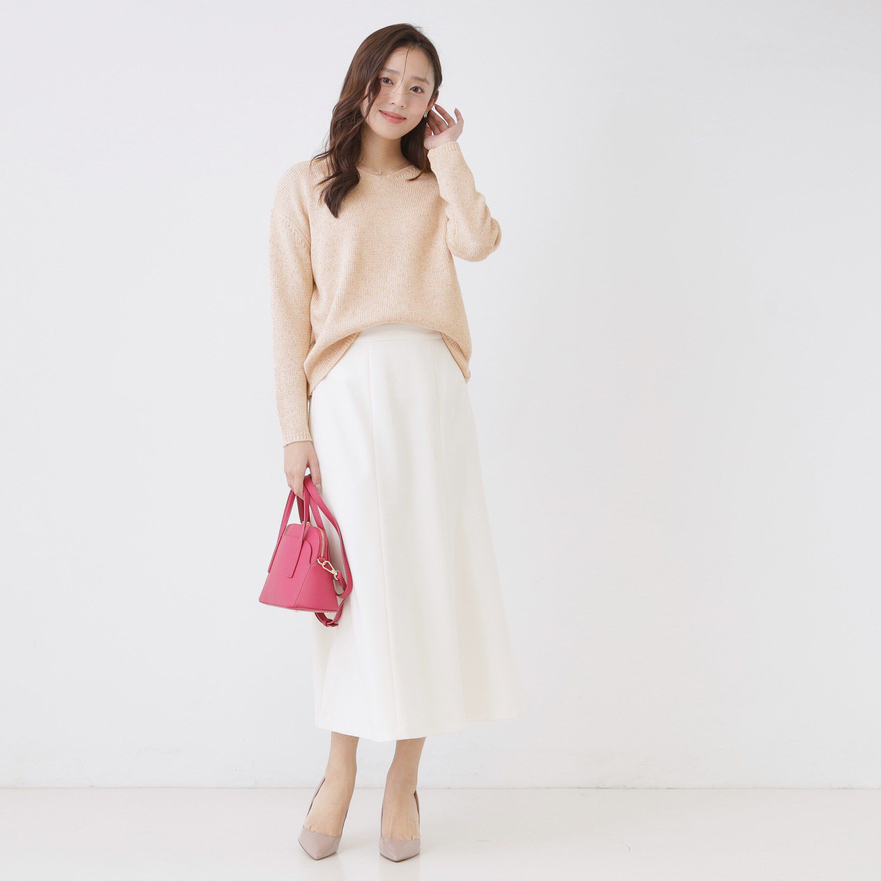 COUP DE CHANCE「【手洗い可／ラメ混】浅Vネックニットトップス」|ニット・セーター|