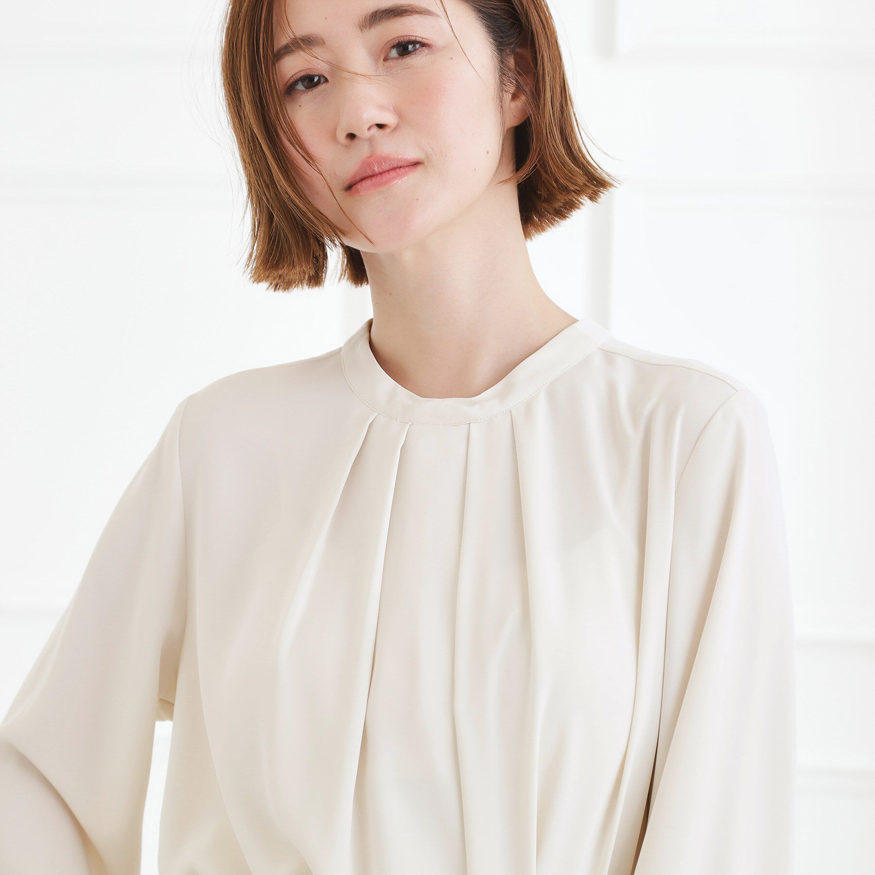 grove「【マシンウォッシュ/防シワ/UVカット】ボウタイブラウス【マルチWAY】」|シャツ・ブラウス|