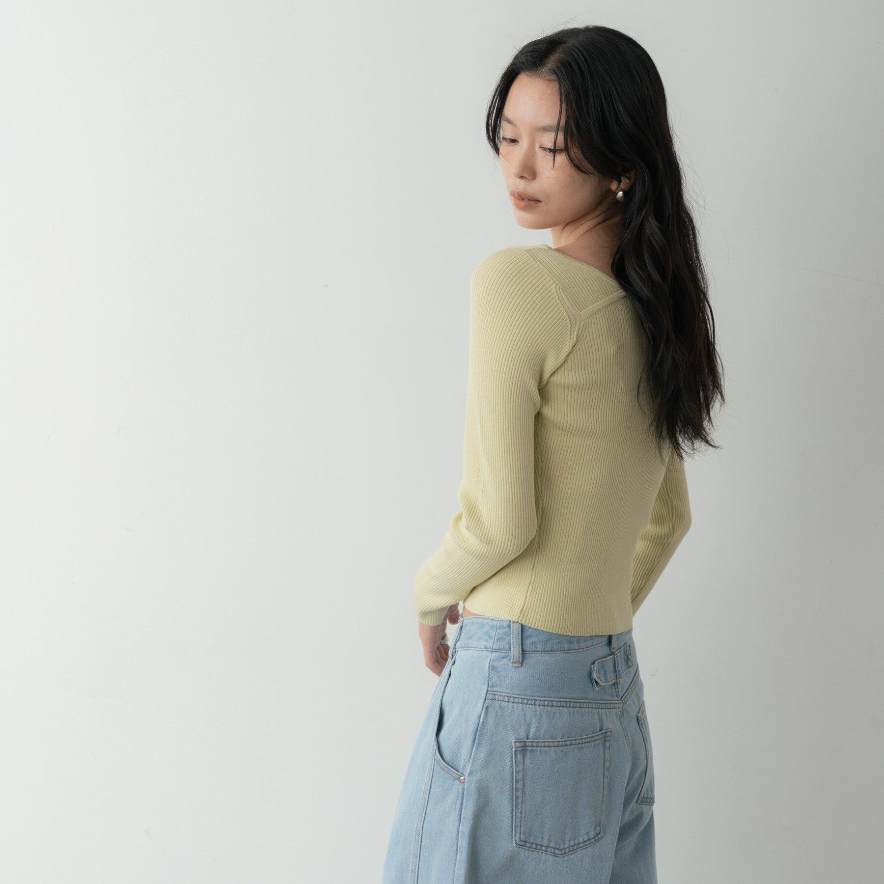 GALLEST「オフショルスリットリブニット」|ニット・セーター|