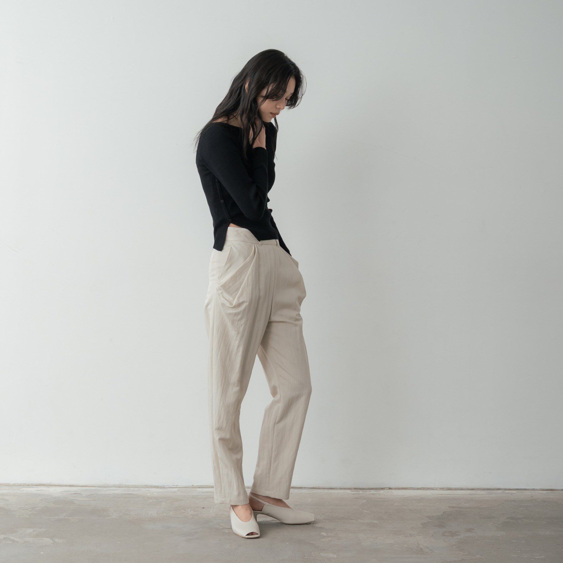 GALLEST「オフショルスリットリブニット」|ニット・セーター|