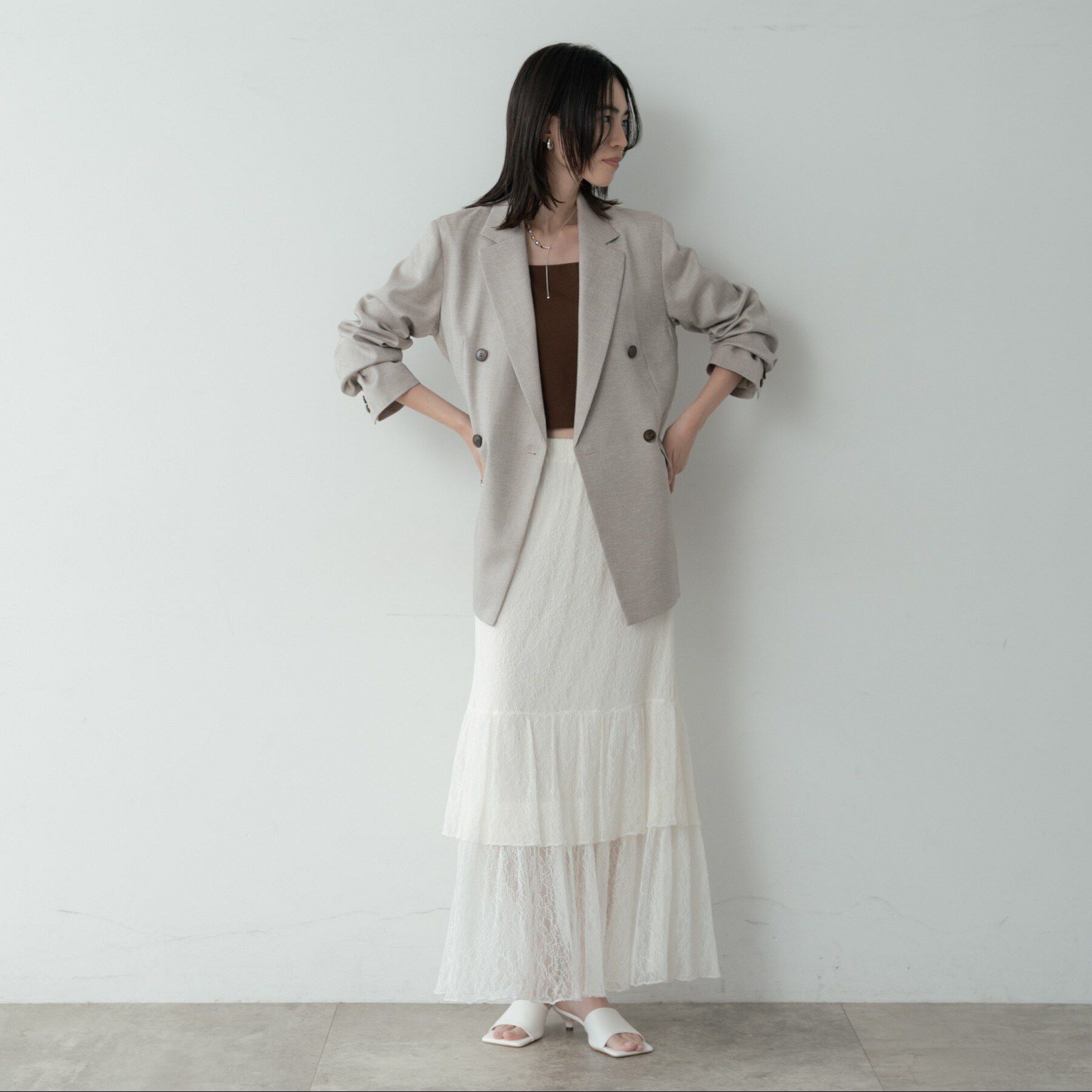 GALLEST「ダブルブレストオーバージャケット」|テーラードジャケット|