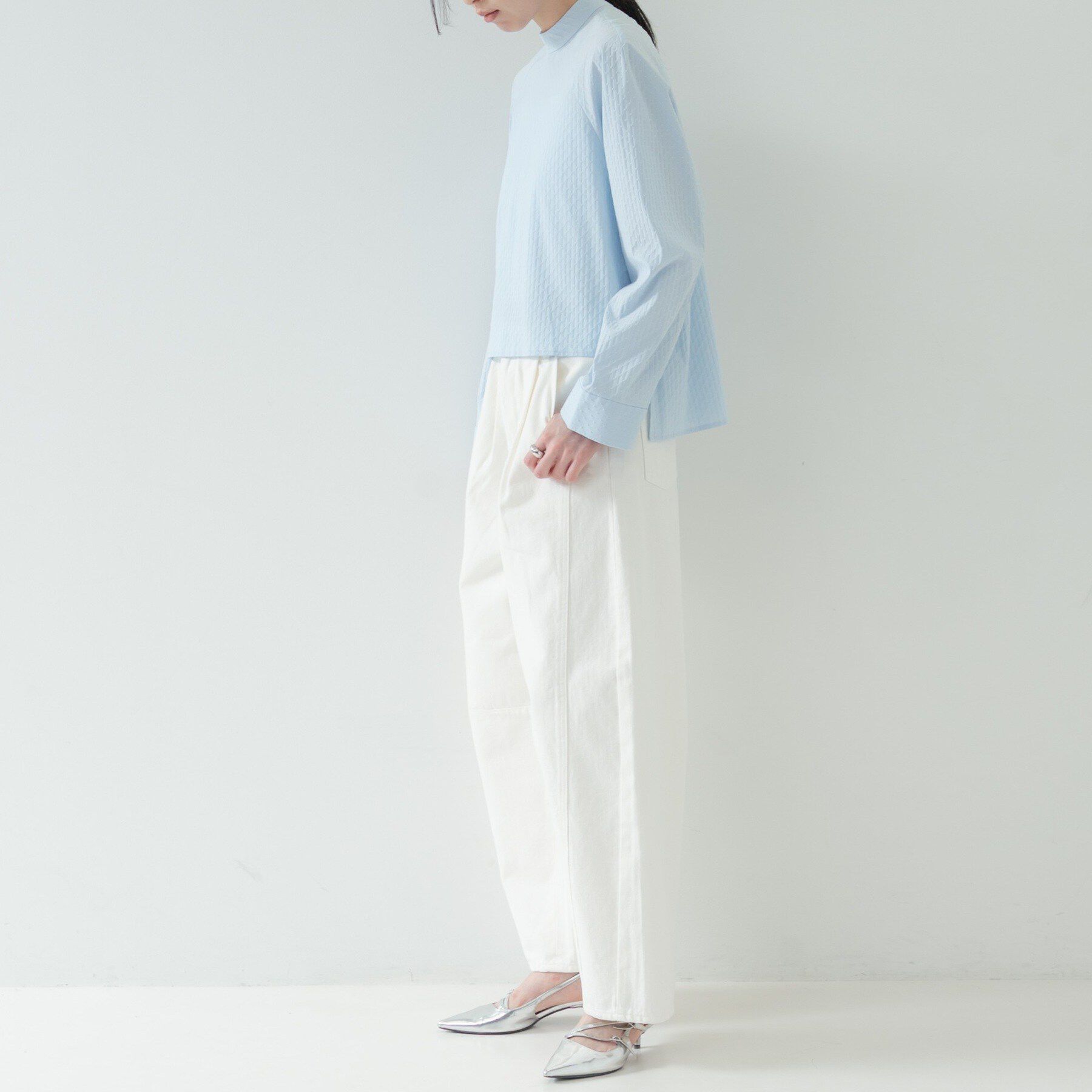 GALLEST「フィッシュテールスタンドネックシャツ」|シャツ・ブラウス|