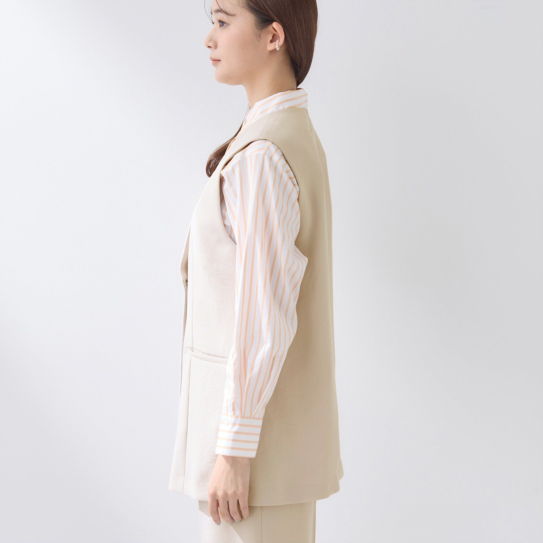 INDIVI「【洗える／多機能／SETUP可】着る日傘ジレジャケット」|ベスト・ジレ|