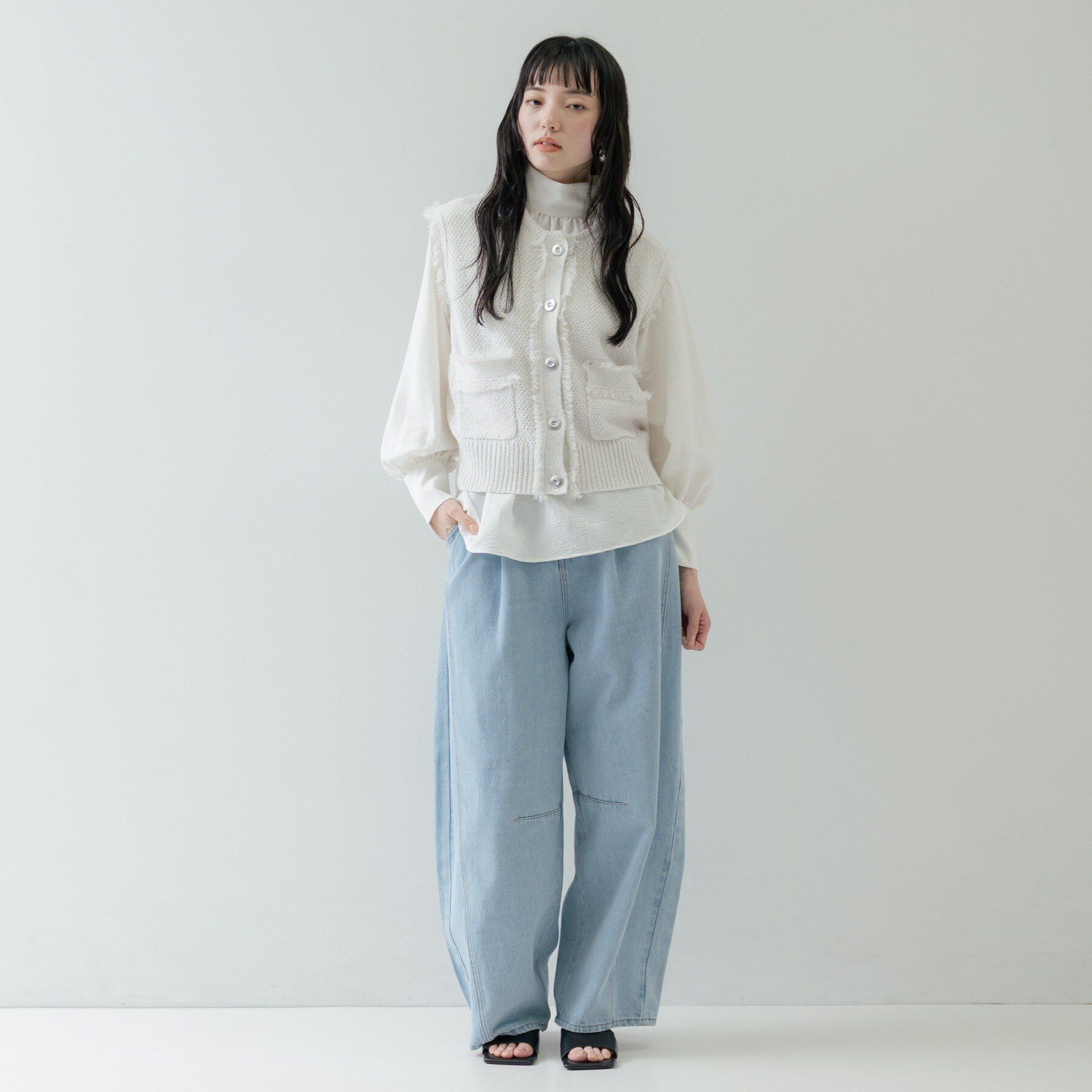 GALLEST「【オケージョン／セレモニー対応】ラメニットベスト」|ベスト・ジレ|