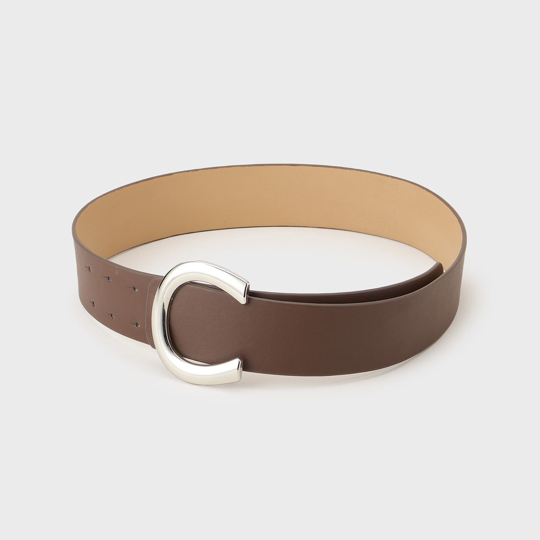 GALLEST「ホースシューバックルベルト」|ベルト|ブラウン(043)