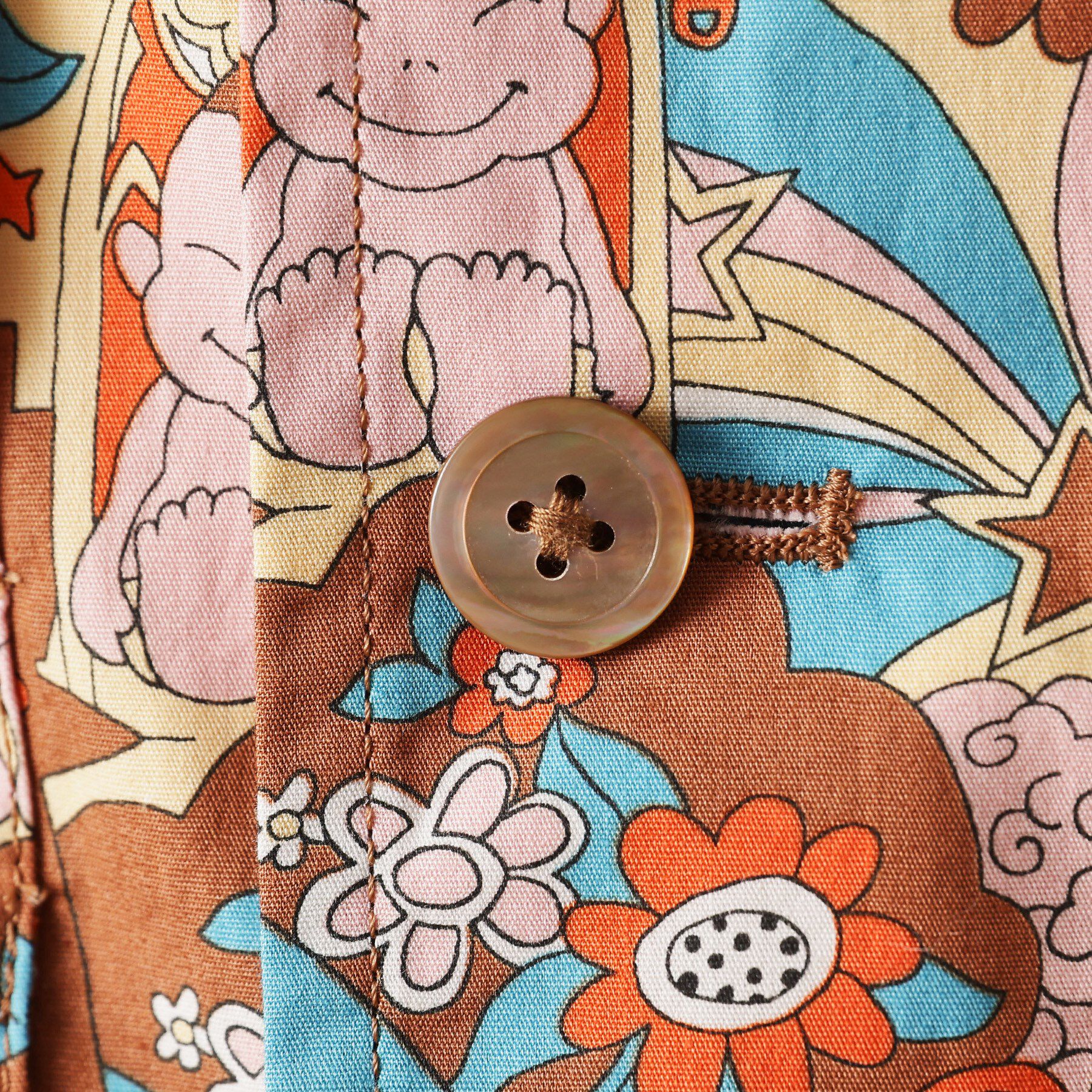 40CARATS&525「【Sサイズ～】ビリケンプリントシャツ地コーチジャケット」|ブルゾン・スタジャン|