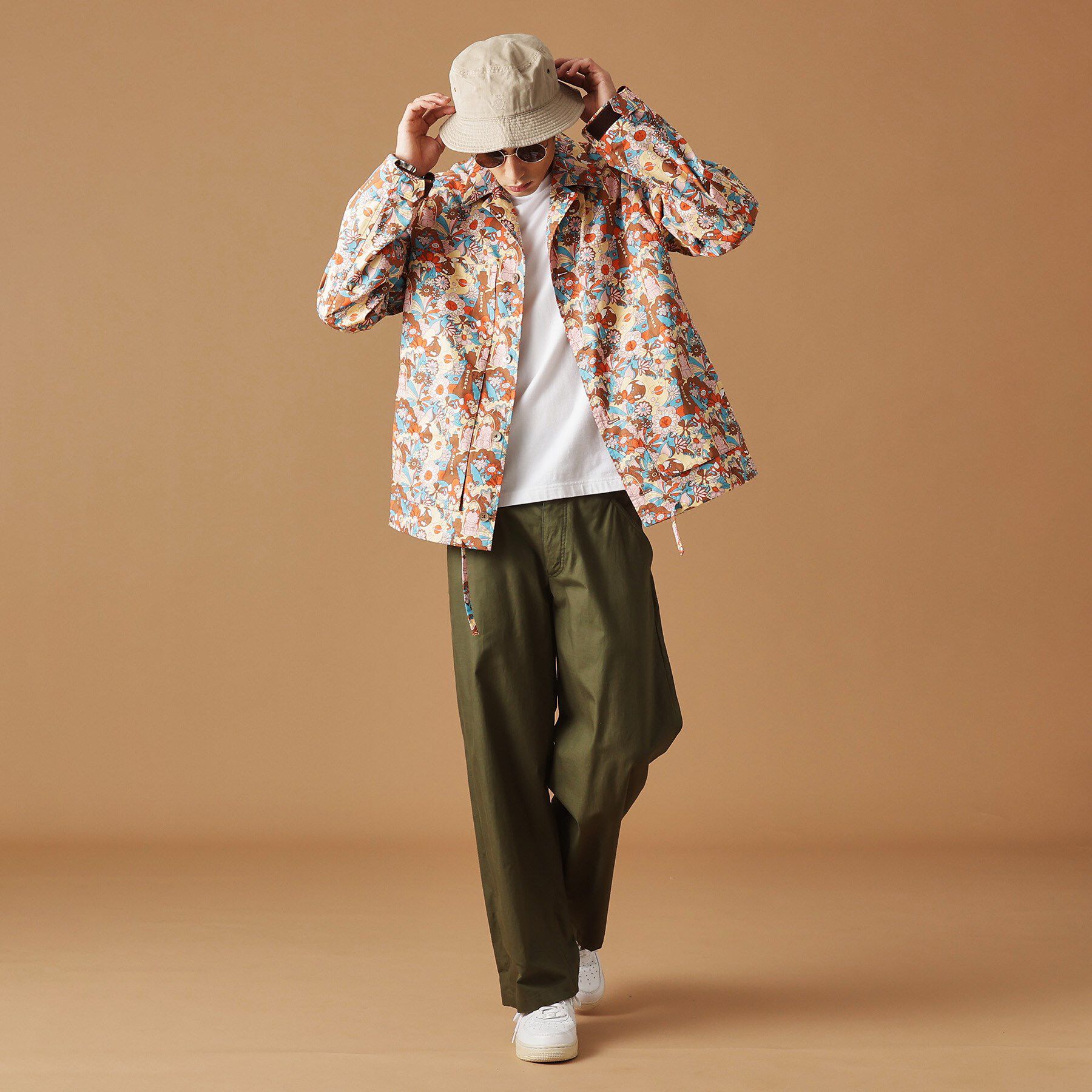 40CARATS&525「【Sサイズ～】ビリケンプリントシャツ地コーチジャケット」|ブルゾン・スタジャン|