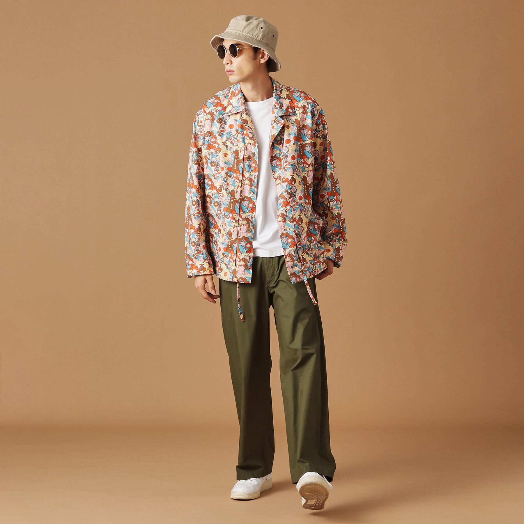 40CARATS&525「【Sサイズ～】ビリケンプリントシャツ地コーチジャケット」|ブルゾン・スタジャン|