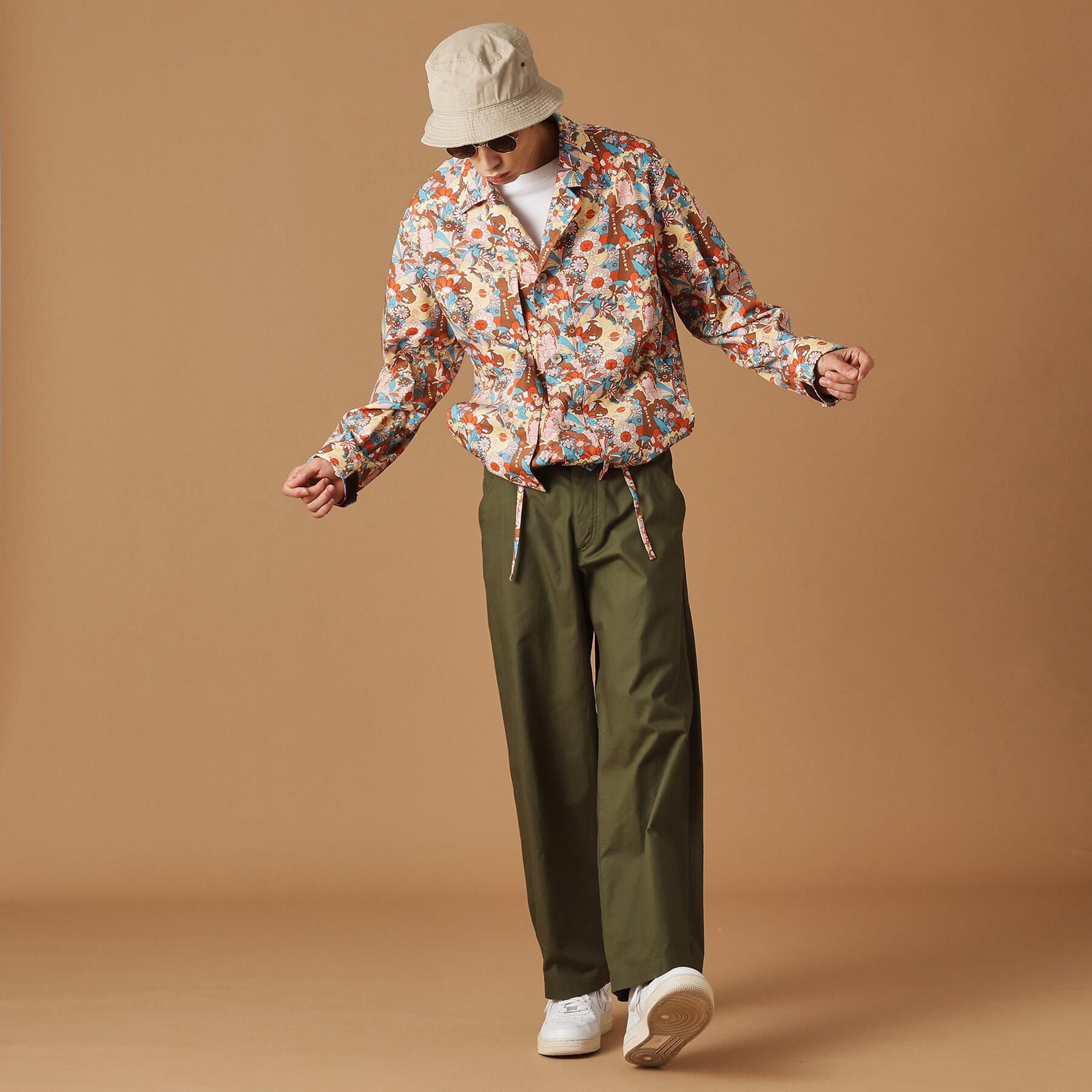 40CARATS&525「【Sサイズ～】ビリケンプリントシャツ地コーチジャケット」|ブルゾン・スタジャン|