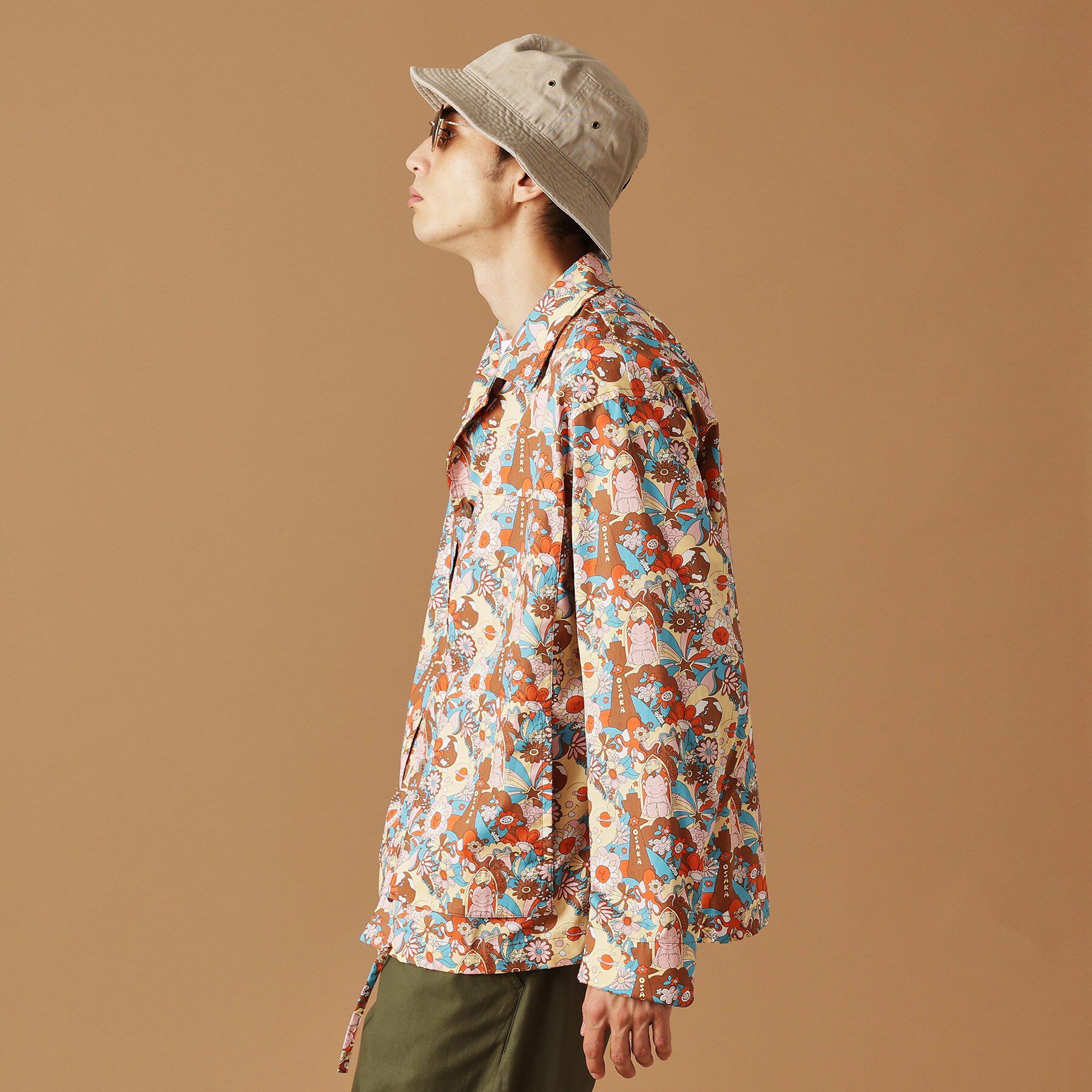 40CARATS&525「【Sサイズ～】ビリケンプリントシャツ地コーチジャケット」|ブルゾン・スタジャン|