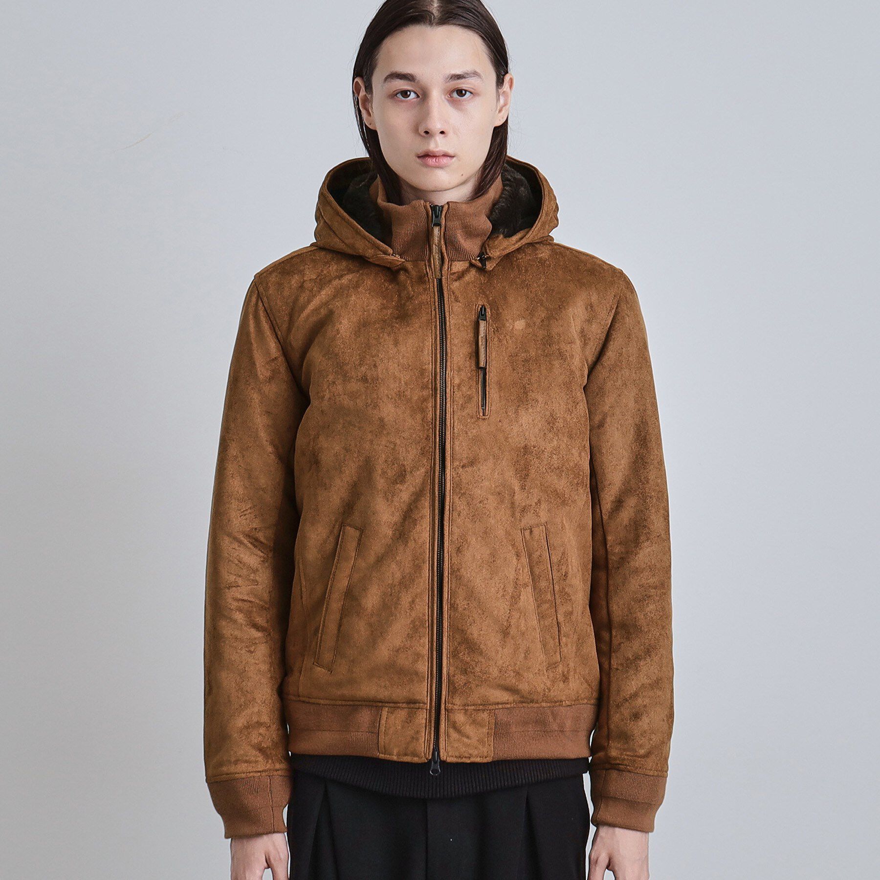 tk.TAKEO KIKUCHI「中綿スエードキルトフードブルゾン」|ブルゾン・スタジャン|