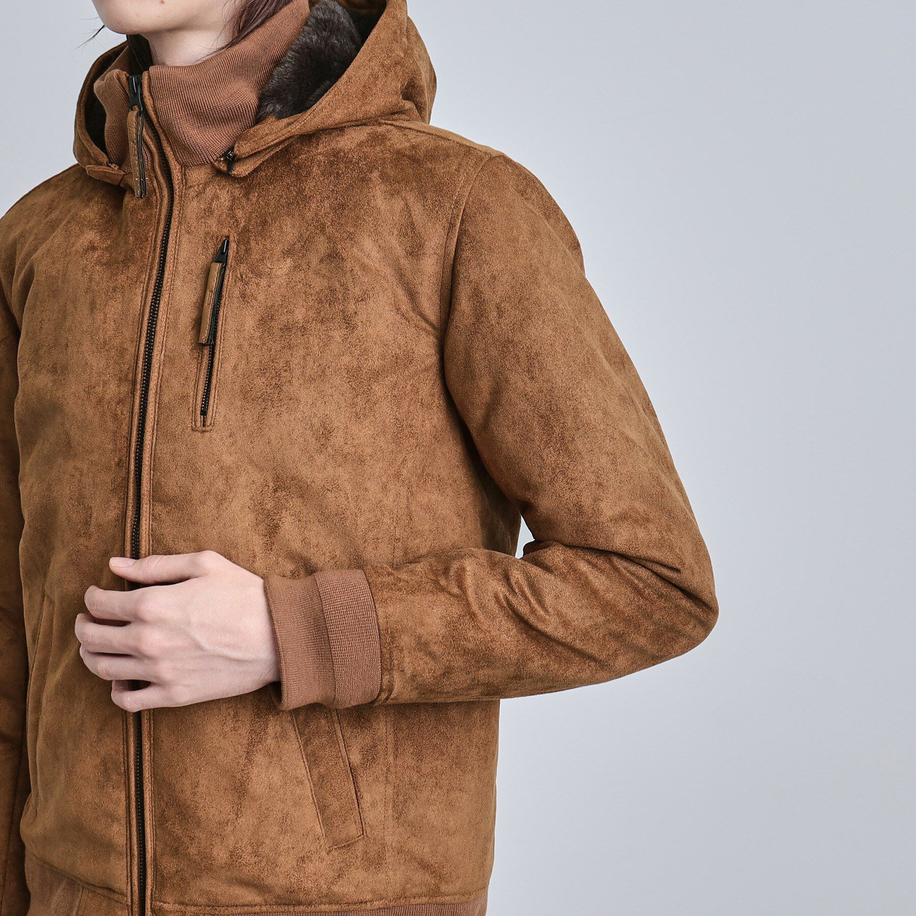 tk.TAKEO KIKUCHI「中綿スエードキルトフードブルゾン」|ブルゾン・スタジャン|