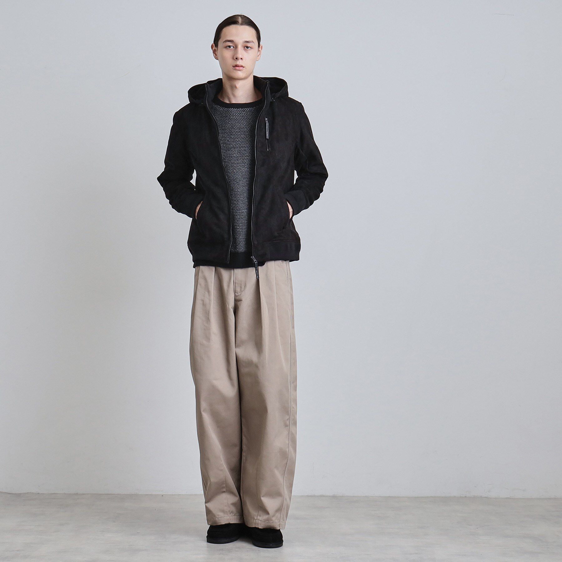 tk.TAKEO KIKUCHI「中綿スエードキルトフードブルゾン」|ブルゾン・スタジャン|