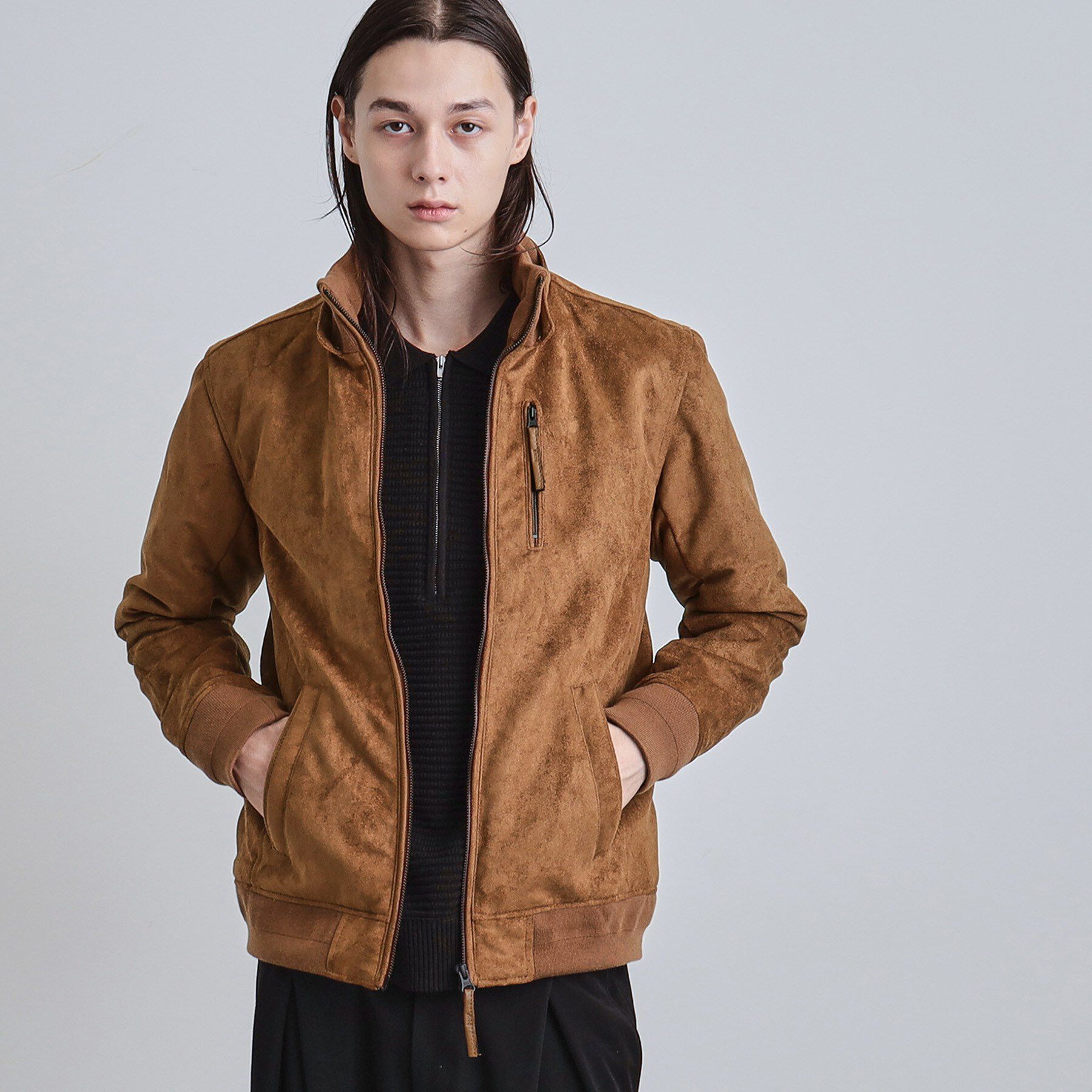 tk.TAKEO KIKUCHI「中綿スエードキルトフードブルゾン」|ブルゾン・スタジャン|