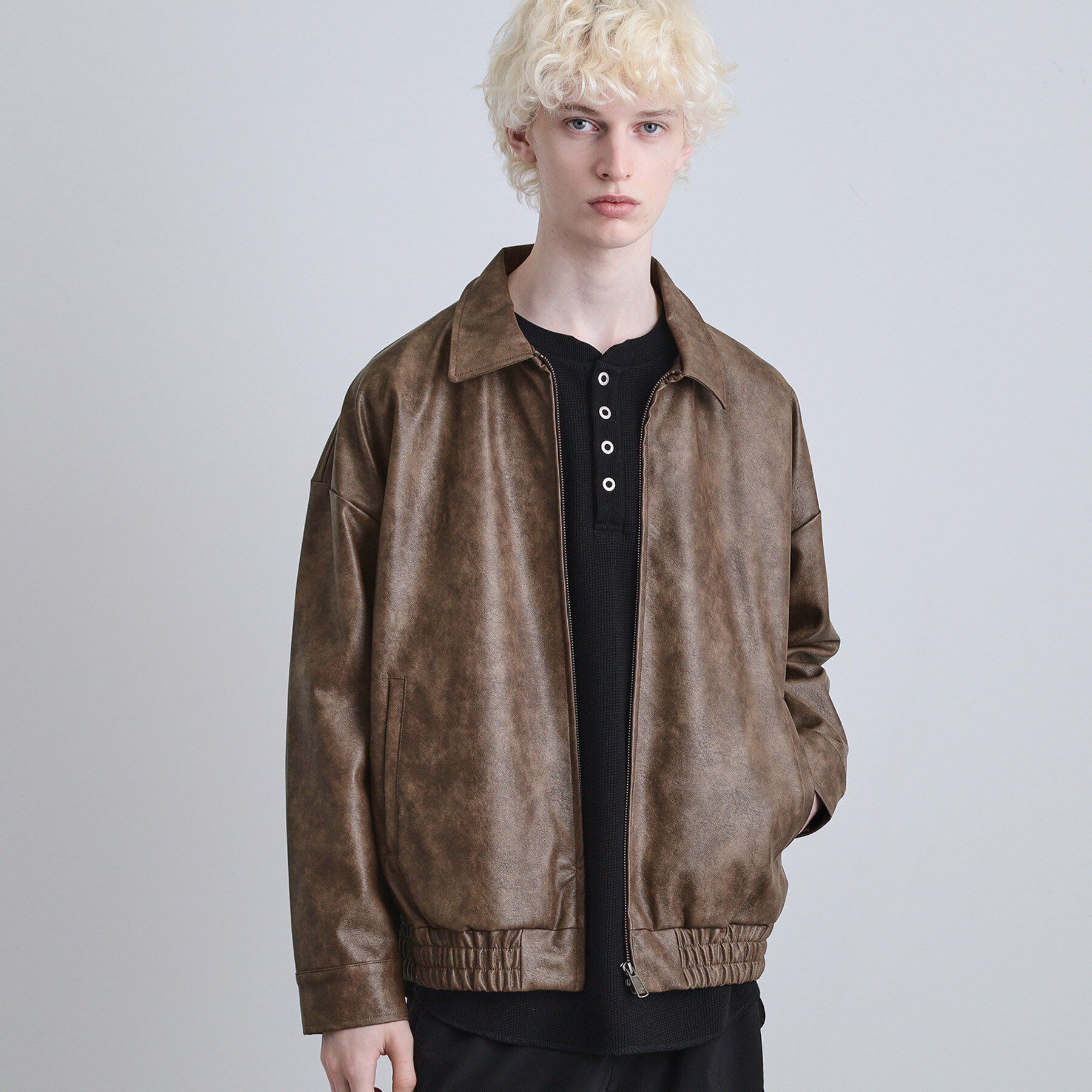 tk.TAKEO KIKUCHI「ヴィンテージライクドロップショルダージップブルゾン」|ブルゾン・スタジャン|