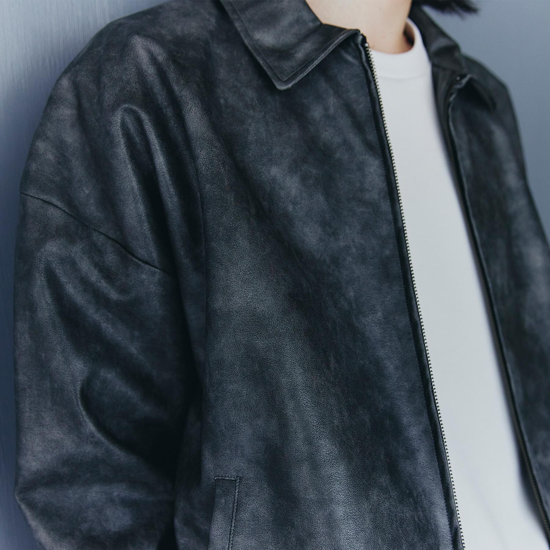 tk.TAKEO KIKUCHI「ヴィンテージライクドロップショルダージップブルゾン」|ブルゾン・スタジャン|