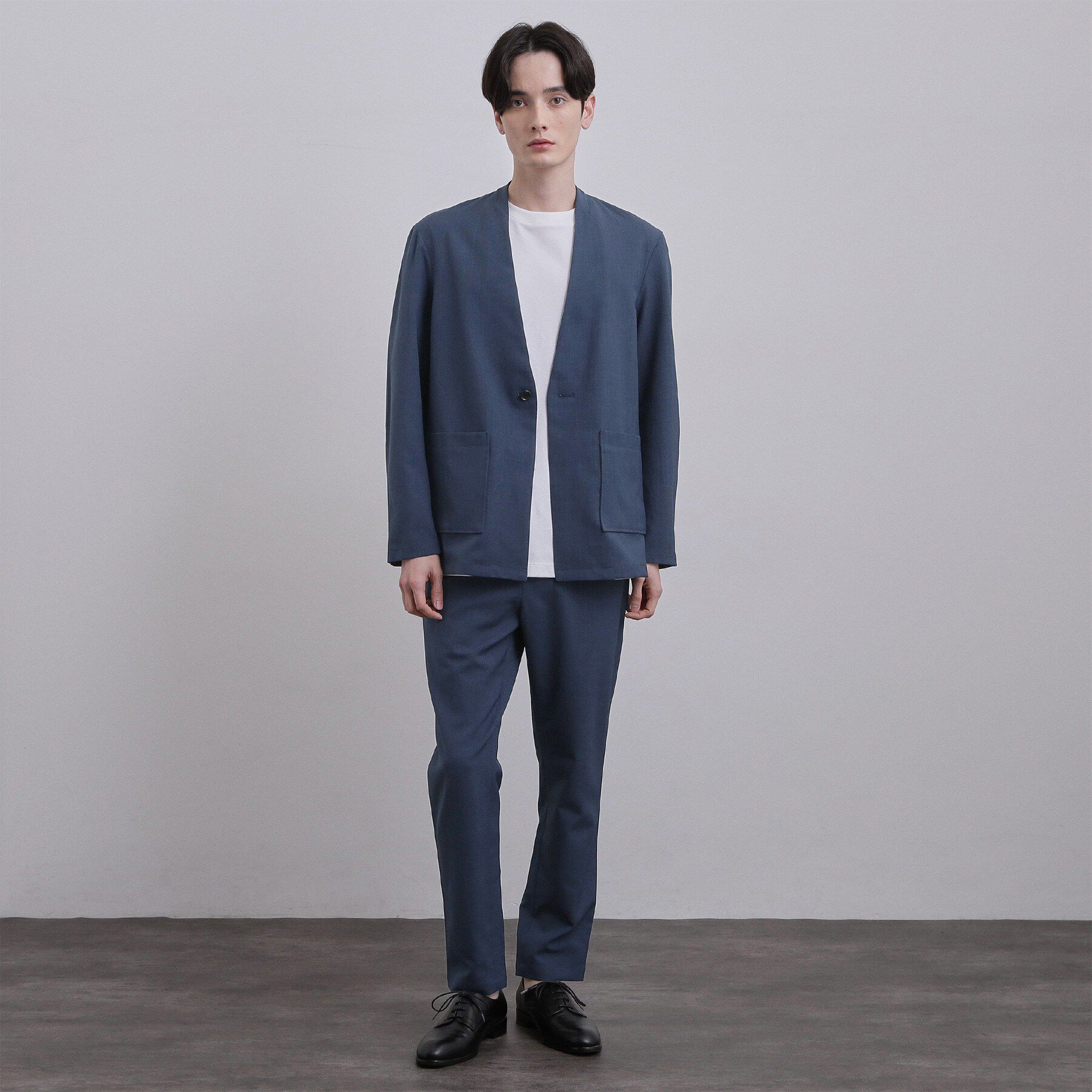 tk.TAKEO KIKUCHI「【セットアップ対応可】カルゼノーカラージャケット」|ノーカラージャケット|