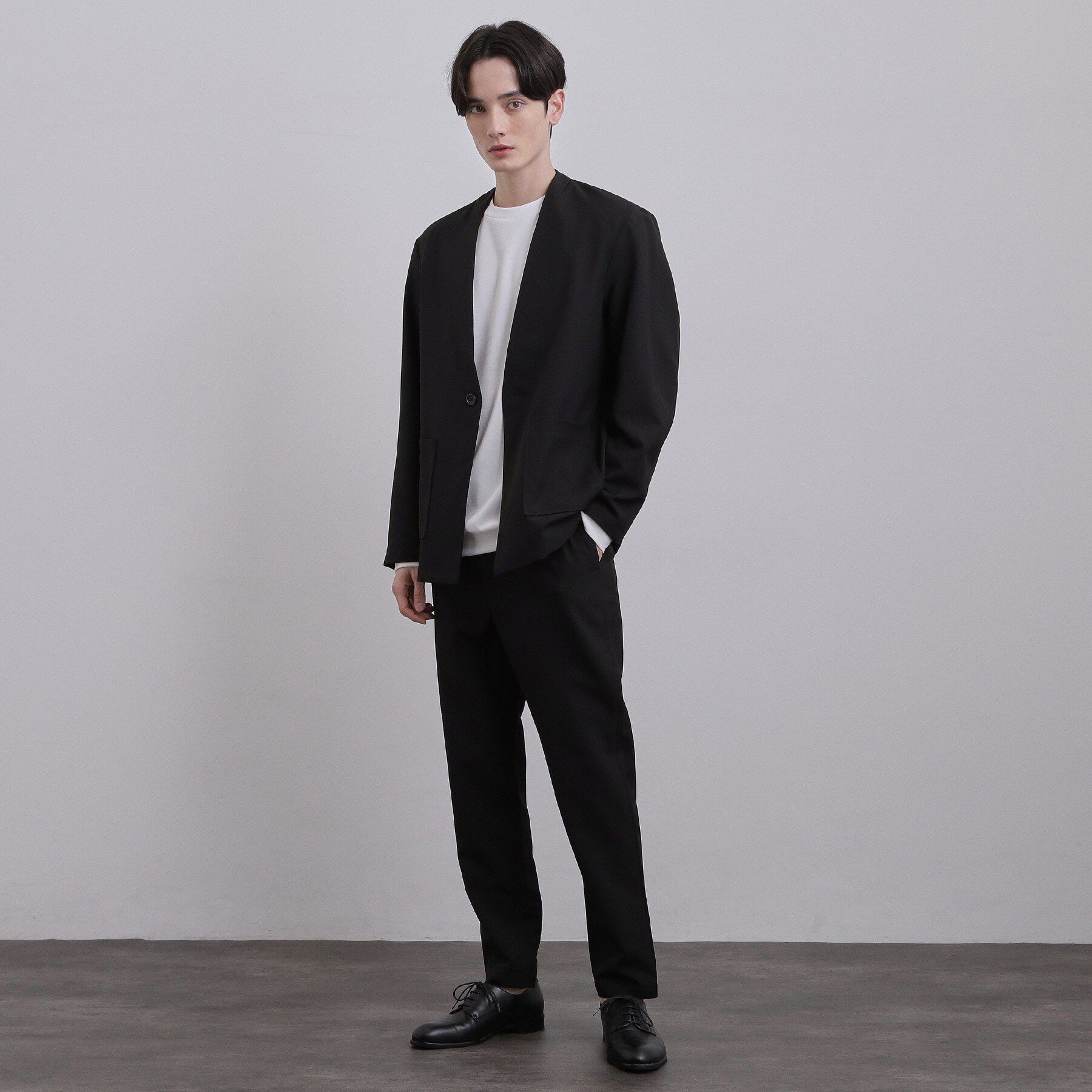 tk.TAKEO KIKUCHI「【セットアップ対応可】カルゼノーカラージャケット」|ノーカラージャケット|