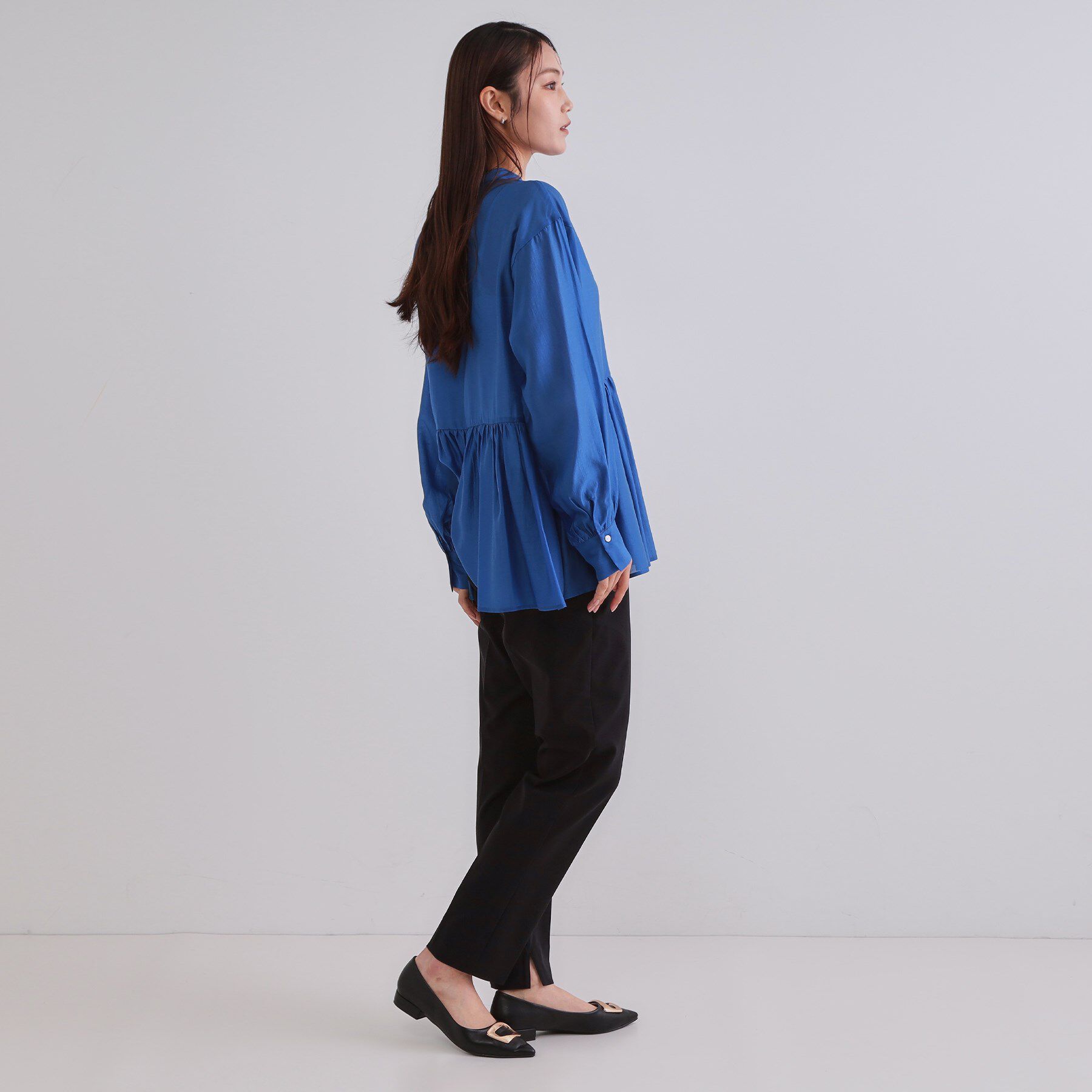 OPAQUE.CLIP「シアーペプラムブラウス【洗濯機洗い可】」|シャツ・ブラウス|