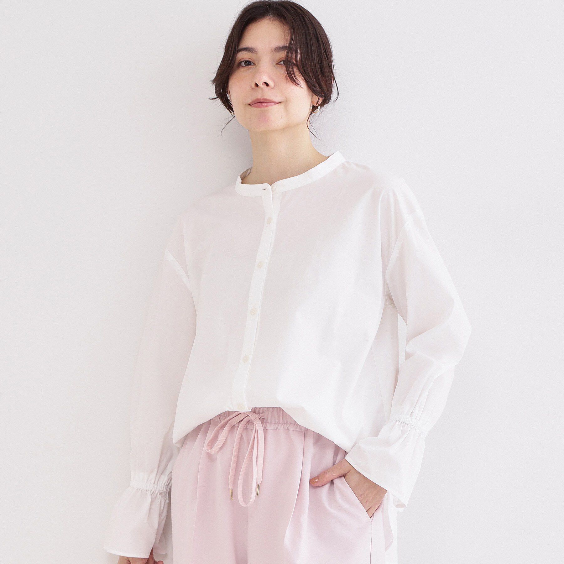 OPAQUE.CLIP「キャンディスリーブシャツ【洗濯機OK】」|シャツ・ブラウス|