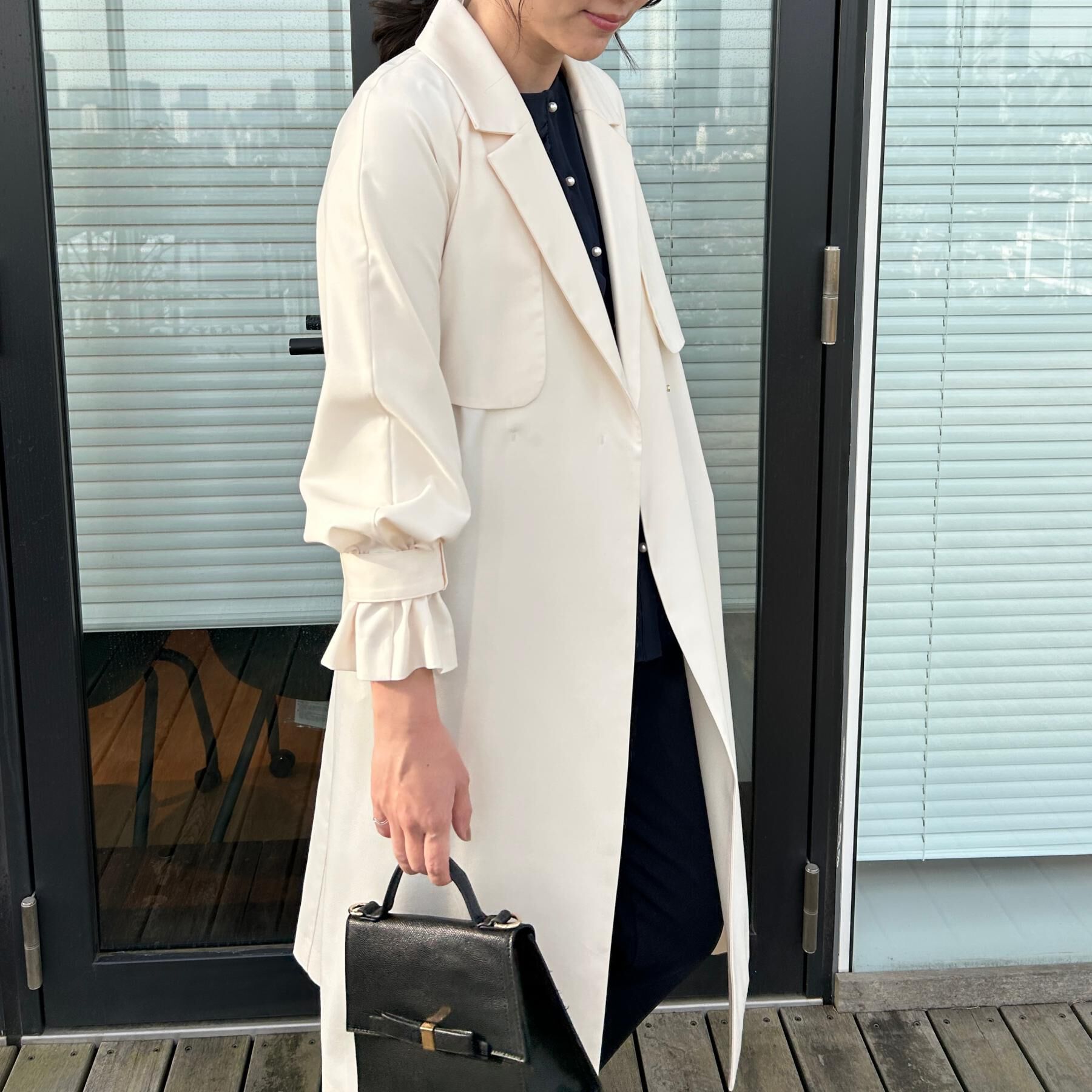 Couture broach「【撥水・ハレの日・通勤】ロングトレンチコート」|トレンチコート|