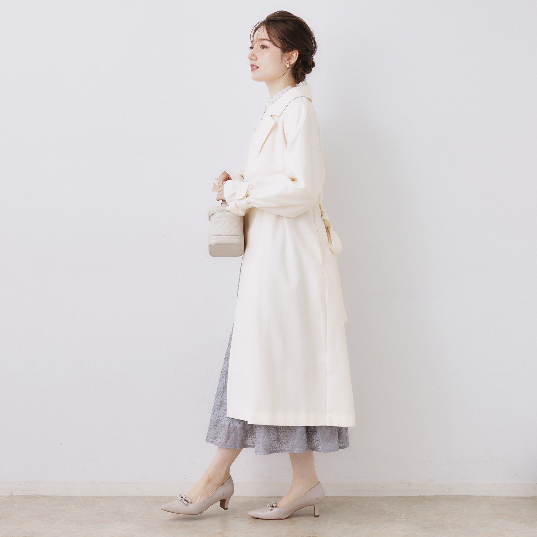 Couture broach「【撥水・ハレの日・通勤】ロングトレンチコート」|トレンチコート|