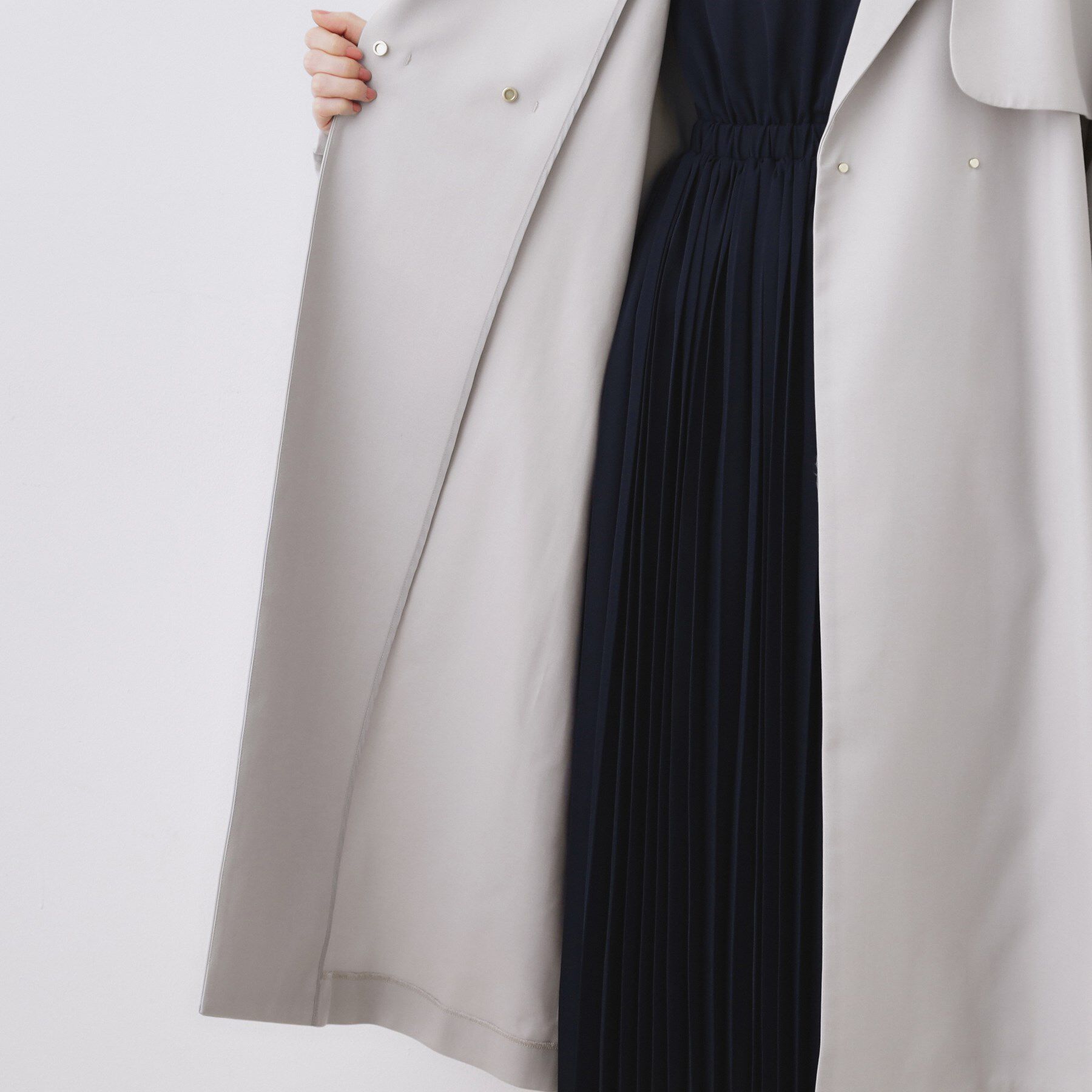 Couture broach「【撥水・ハレの日・通勤】ロングトレンチコート」|トレンチコート|