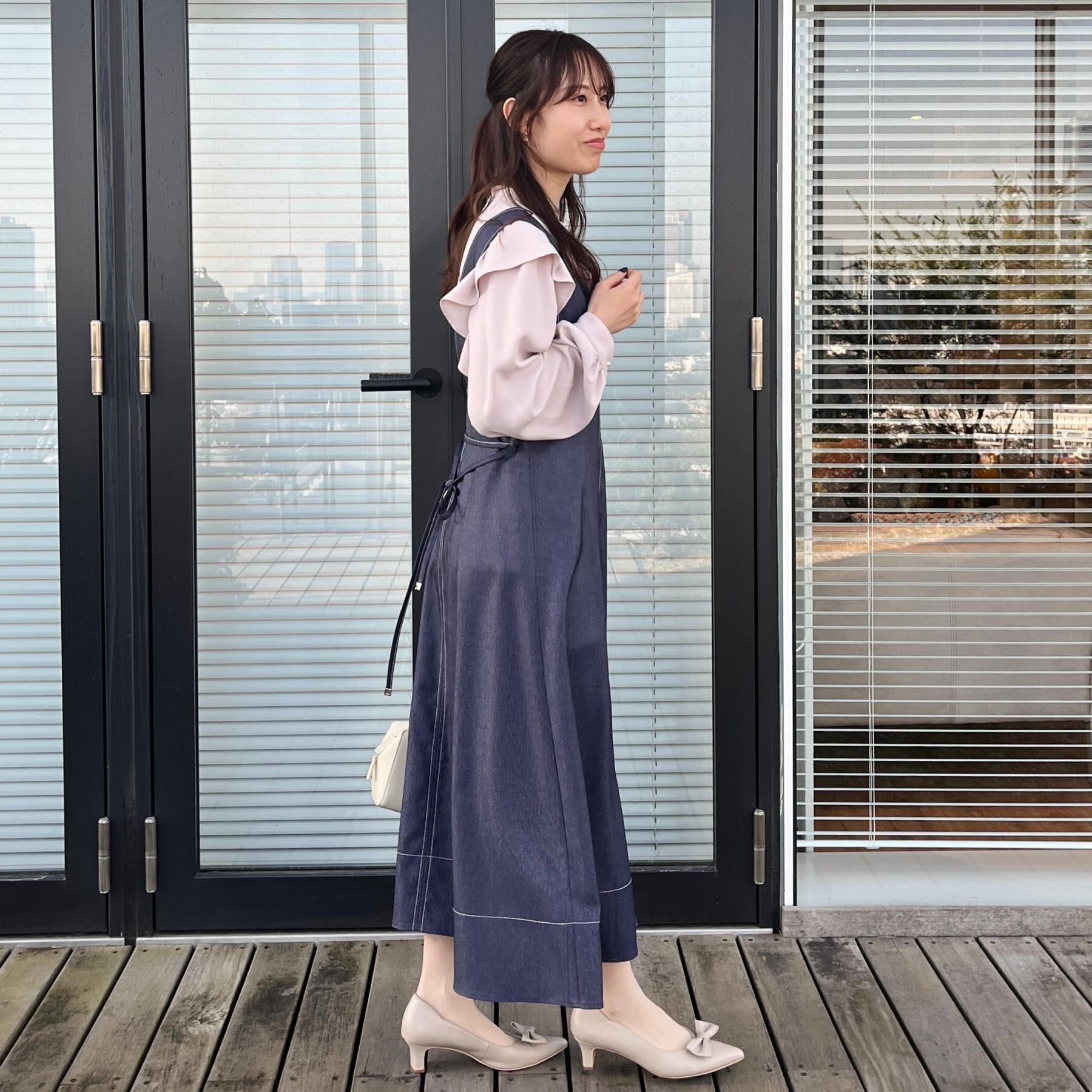 Couture broach「【洗える・リボン取り外し可】フリルジョーゼットブラウス」|シャツ・ブラウス|