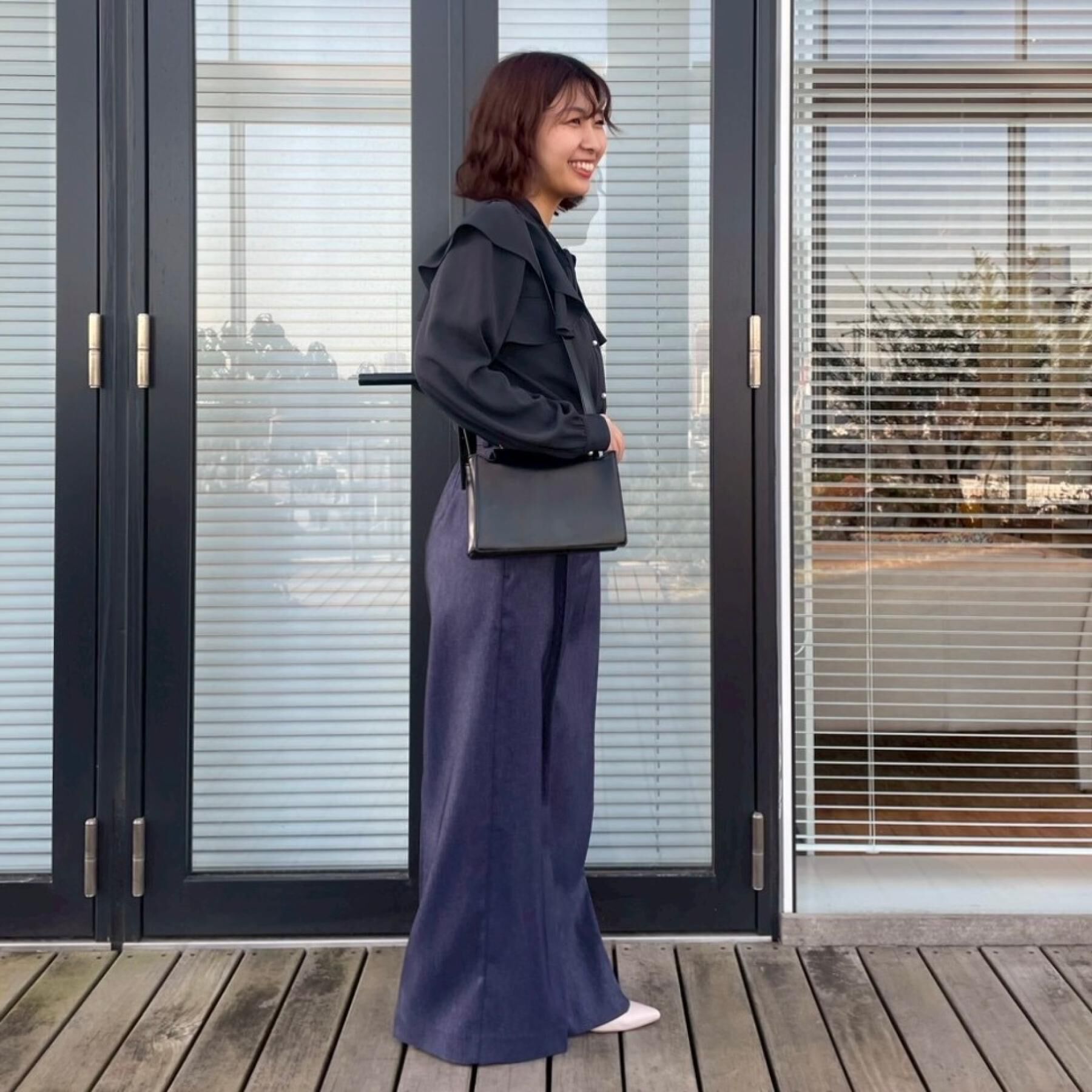 Couture broach「【洗える・リボン取り外し可】フリルジョーゼットブラウス」|シャツ・ブラウス|