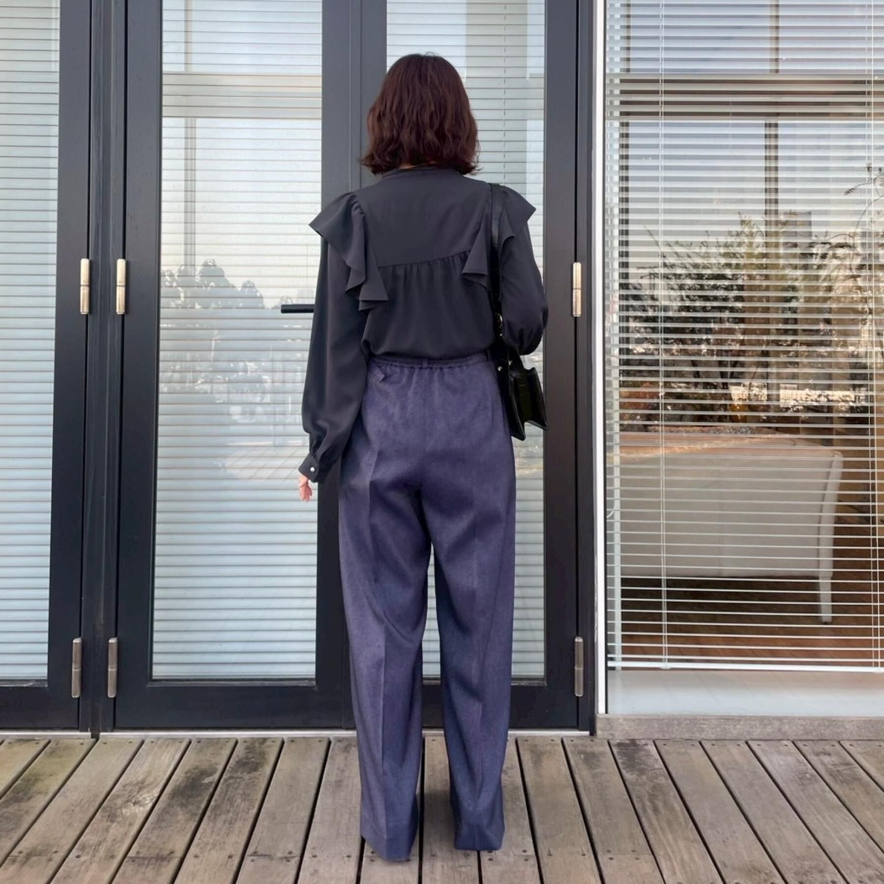 Couture broach「【洗える・リボン取り外し可】フリルジョーゼットブラウス」|シャツ・ブラウス|