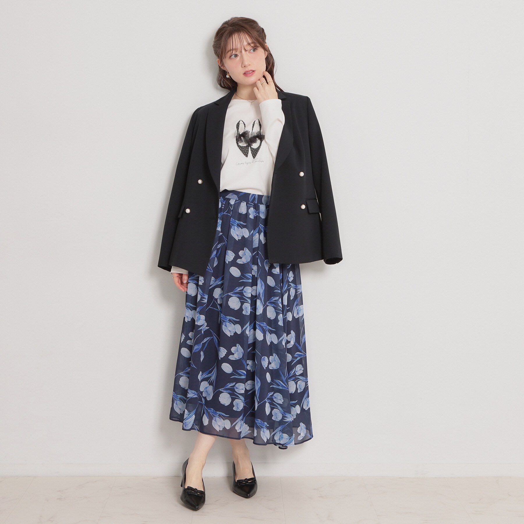 Couture broach「【綿100％・洗える】パリジェンヌ プリントTシャツ」|Tシャツ・カットソー|