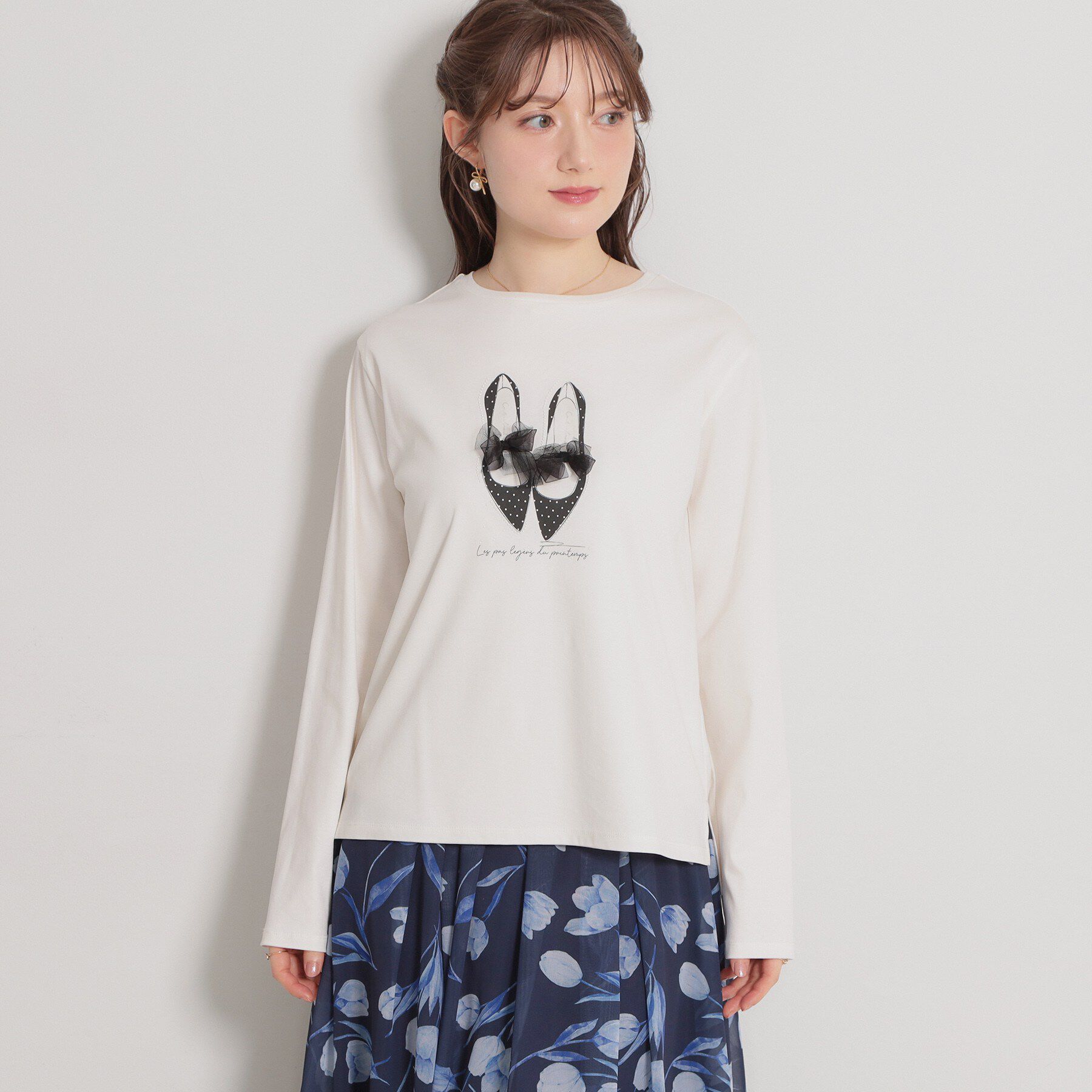 Couture broach「【綿100％・洗える】パリジェンヌ プリントTシャツ」|Tシャツ・カットソー|