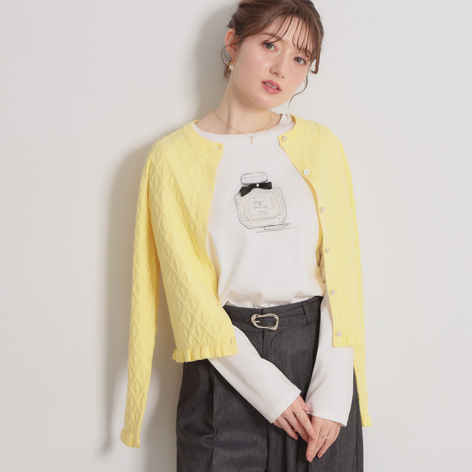 Couture broach「【綿100％・洗える】パリジェンヌ プリントTシャツ」|Tシャツ・カットソー|