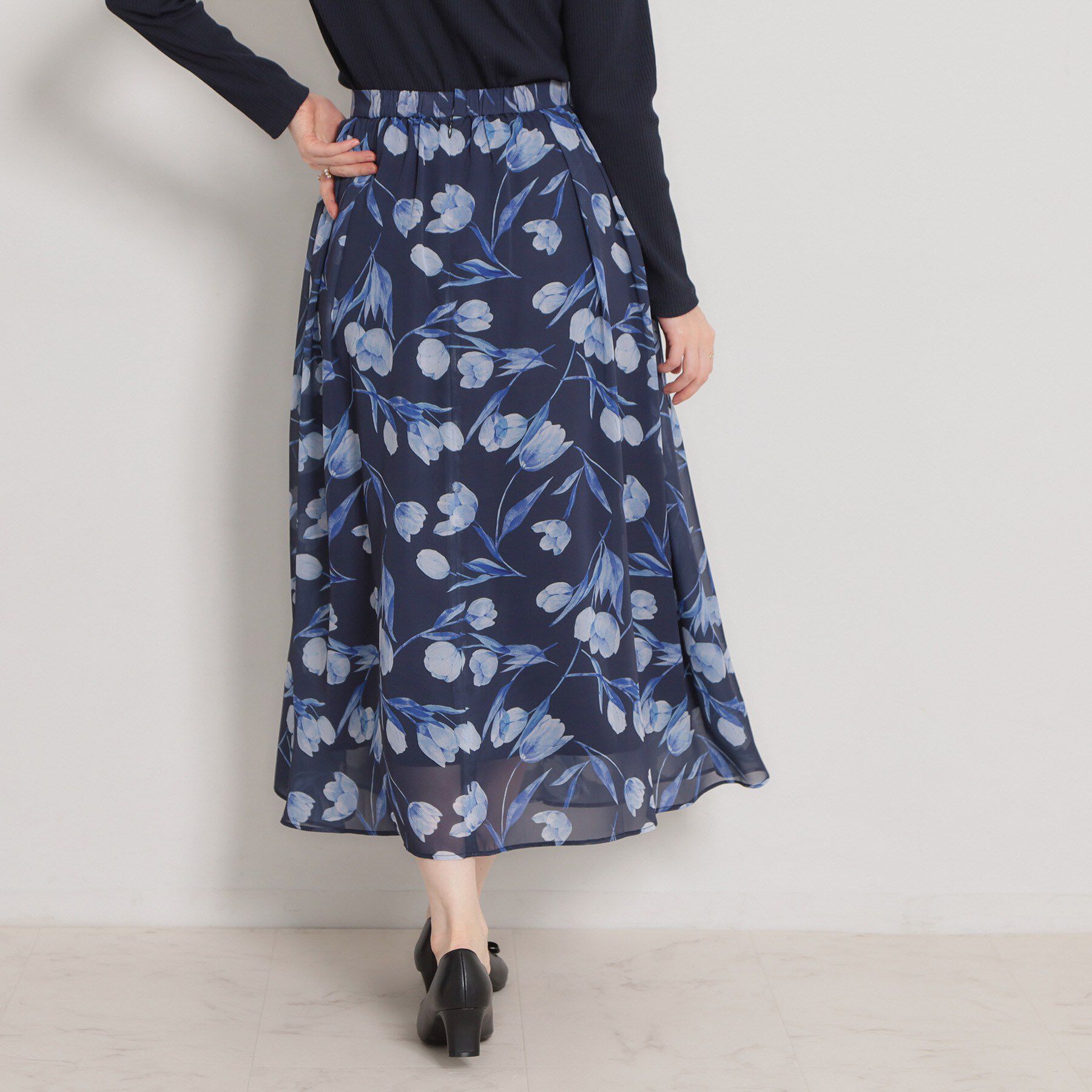 Couture broach「【洗える】チューリップ柄スカート」|スカート|