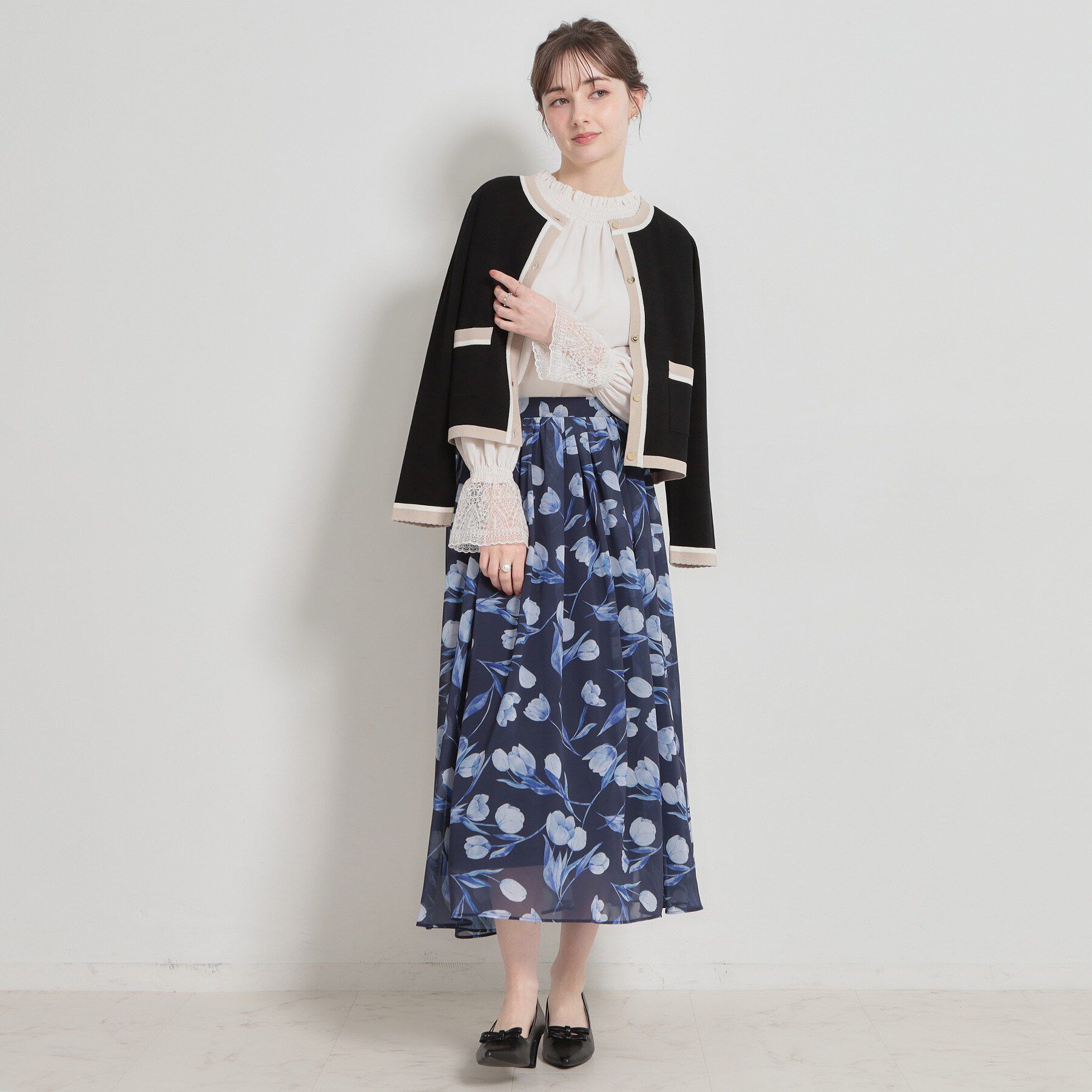 Couture broach「【洗える・着映え】SPRING配色カーディガン」|カーディガン|