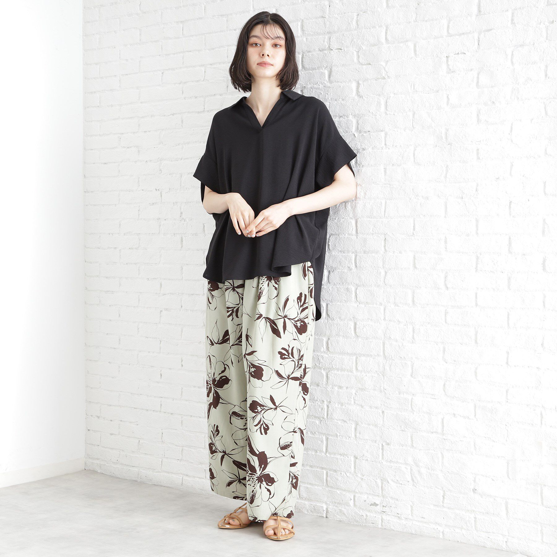 THE SHOP TK「スキッパーシャツ【防シワ/接触冷感/洗濯機OK/セットアップ可】」|シャツ・ブラウス|