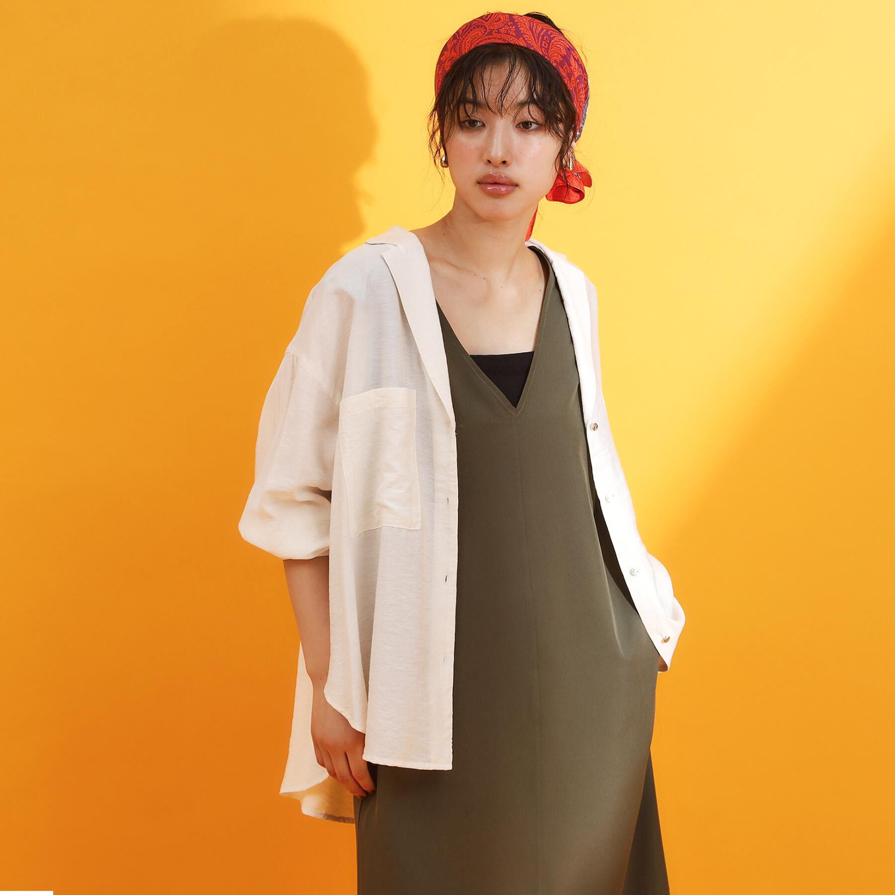 THE SHOP TK「【mizugiwa/ラッシュガード】Vネックジャンスカ/セットアップ可/接触冷感/UVケア/洗濯機O」|ワンピース|