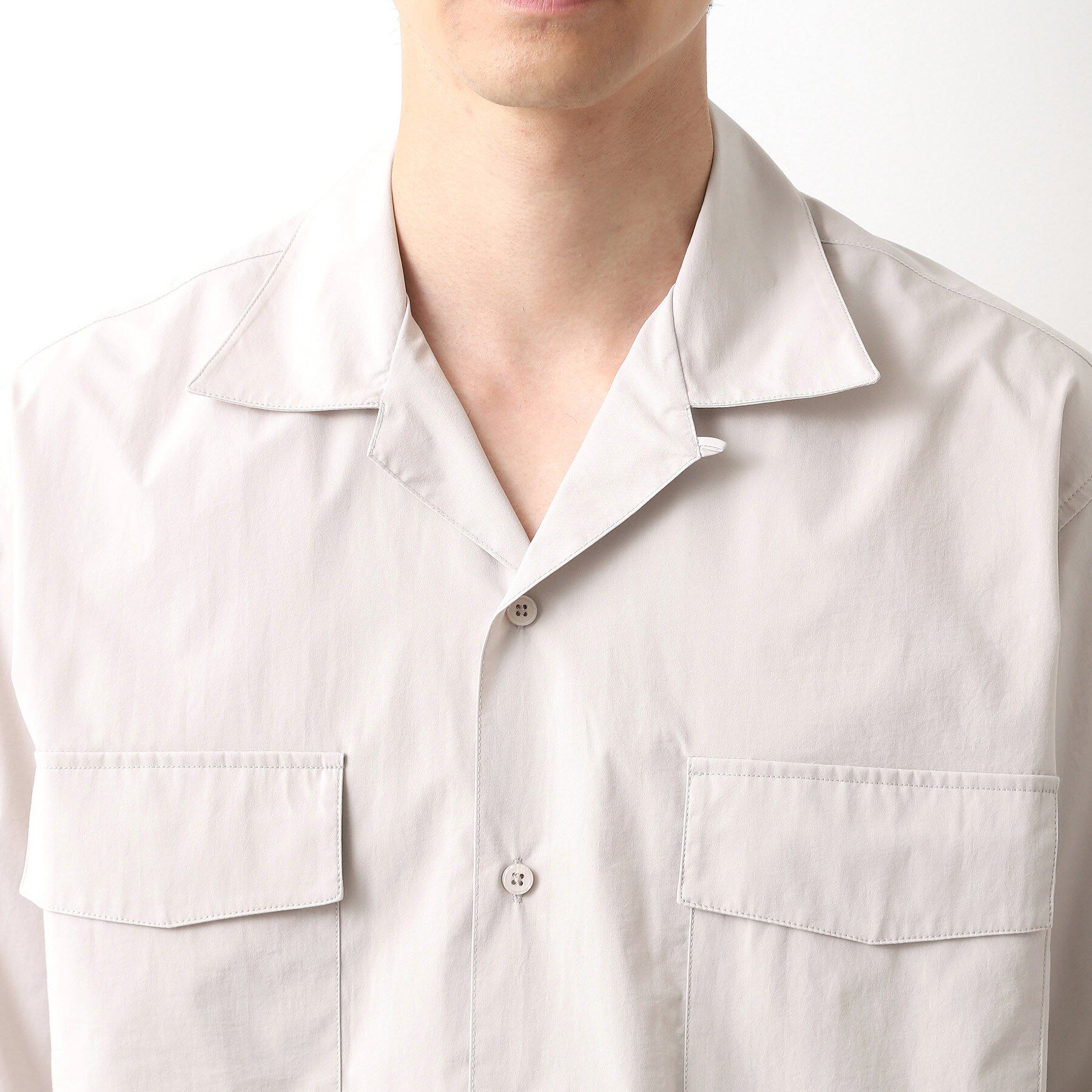 THE SHOP TK「CAVEダブルフラップ半袖シャツ【吸水速乾／ストレッチ／洗濯機OK】」|シャツ・ブラウス|